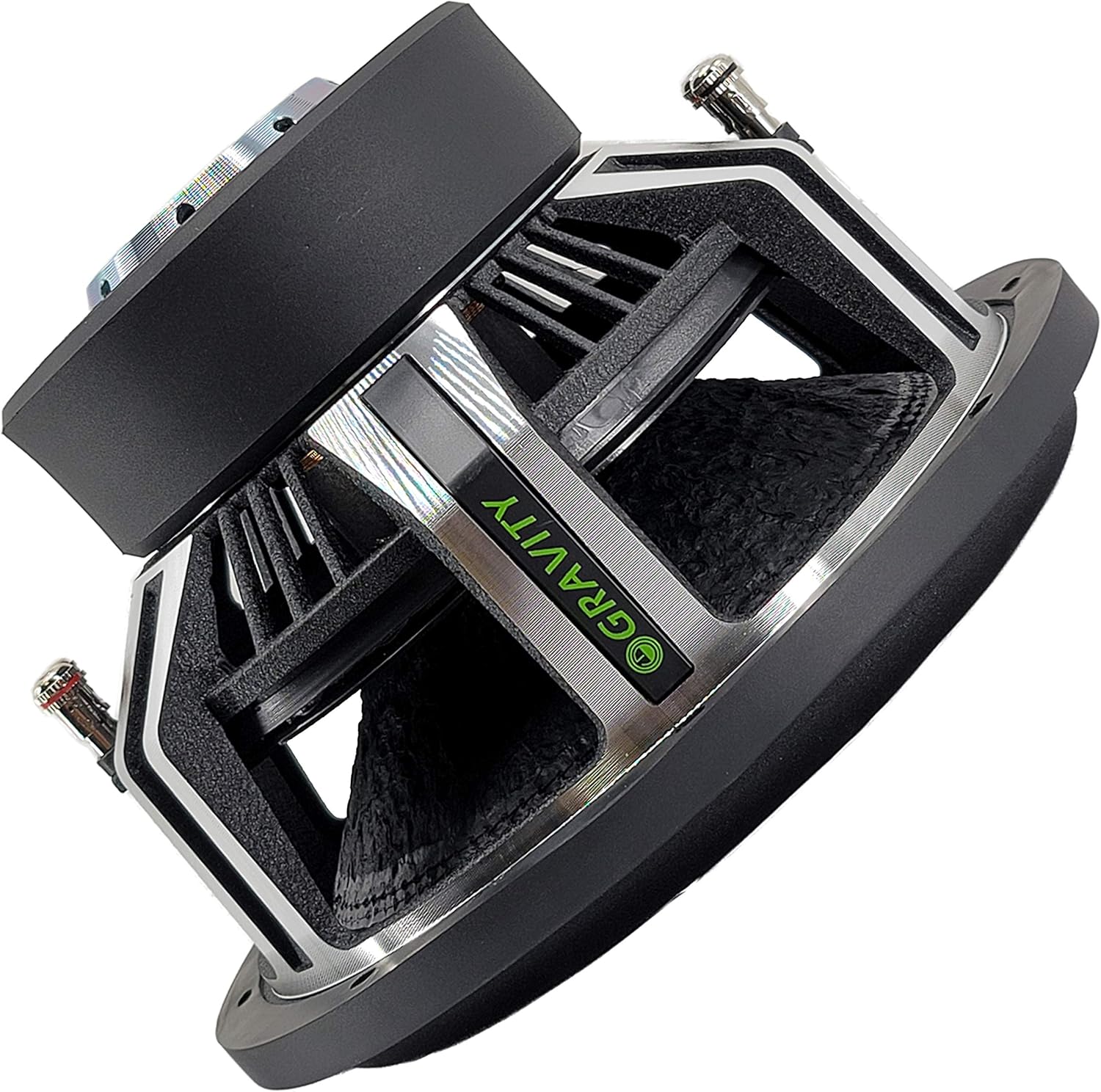 Gravity Car Vehicle Subwoofer Audio Speaker - 15 Inch Competition Grade Pressed Paper Cone, 2 Ohm DVC, Advanced Air Flow