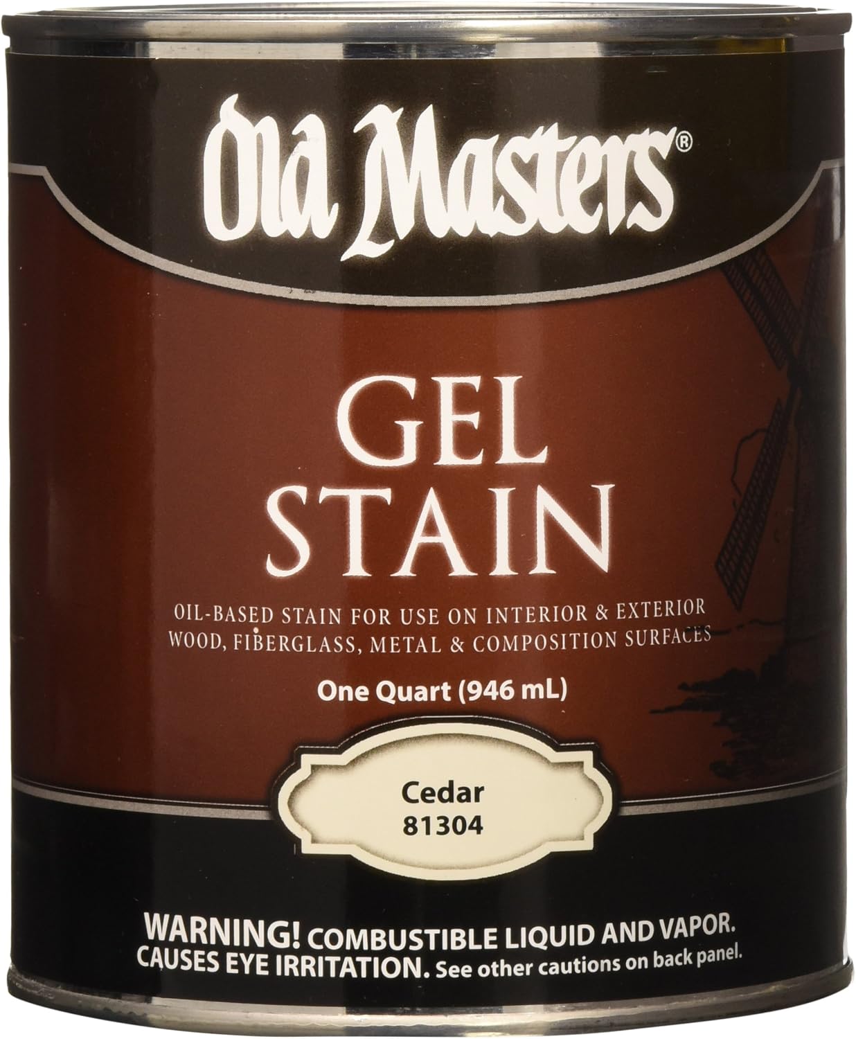 Old Masters 24982 81304 Gel Stain, Cedar, 1 Quart