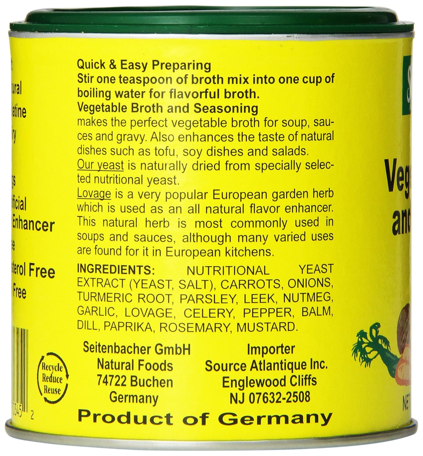 Seitenbacher Vegetable Broth and Seasoning - 5 oz. can