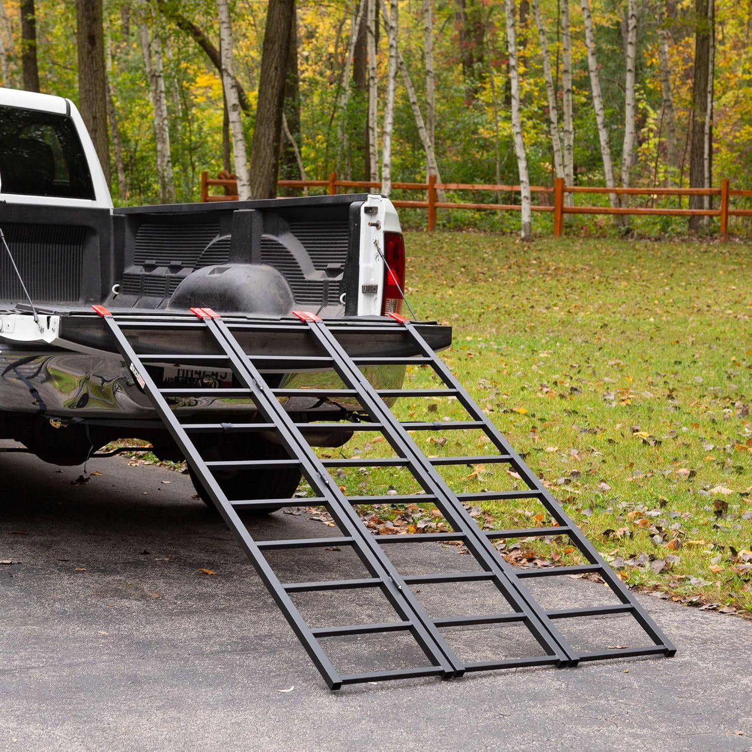 6' 3" ATV Loading Ramp for Truck/Trailer, 1,000 lb, Folding, Black Widow