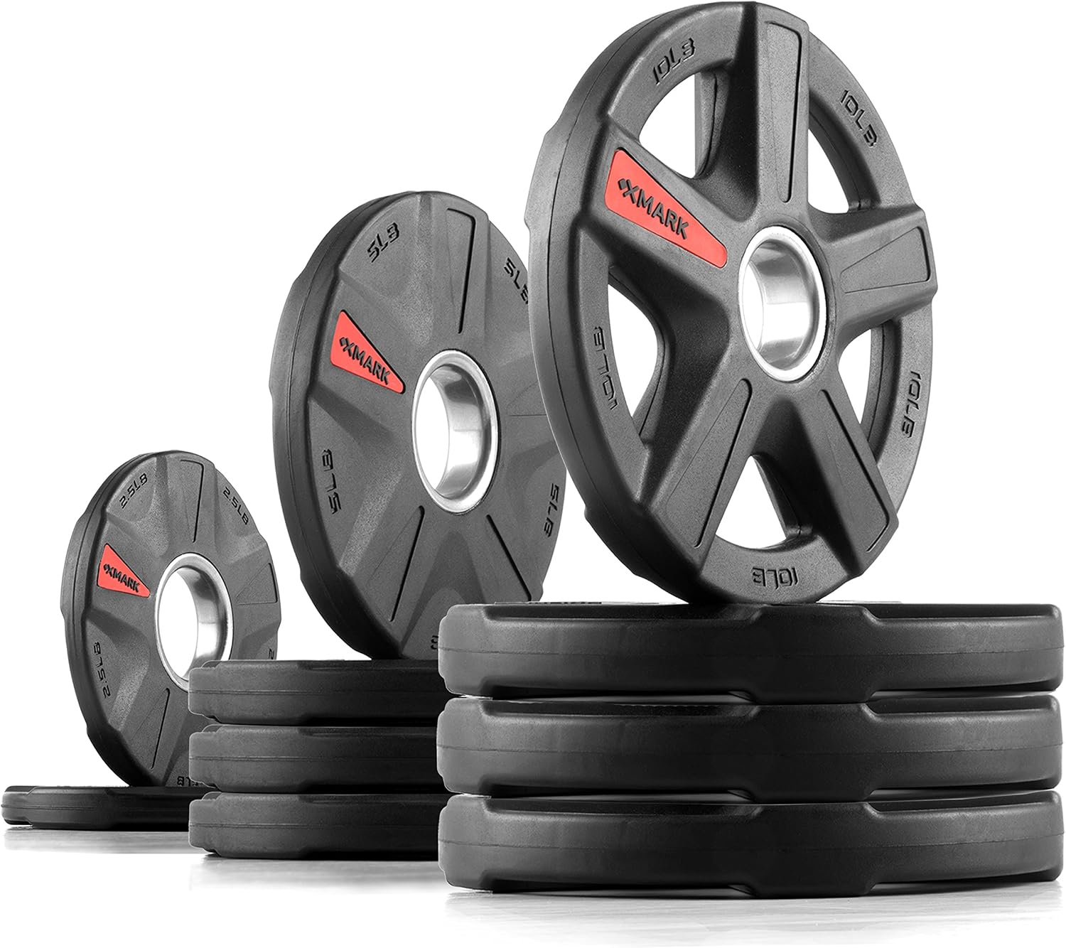XMark EZ Curl Bar or Olympic Weight Set with EZ Curl Bar, Weight Plate Set