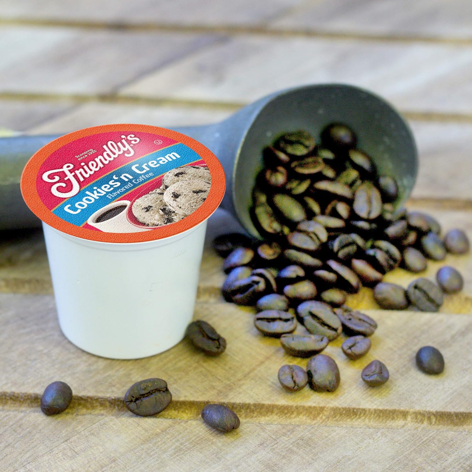 Friendly's Chocolate Mint Ice Cream Flavored Coffee Pods for Keurig K Cup Brewers, Mint Chocolate Chip, 40 Count (Pack of 1)