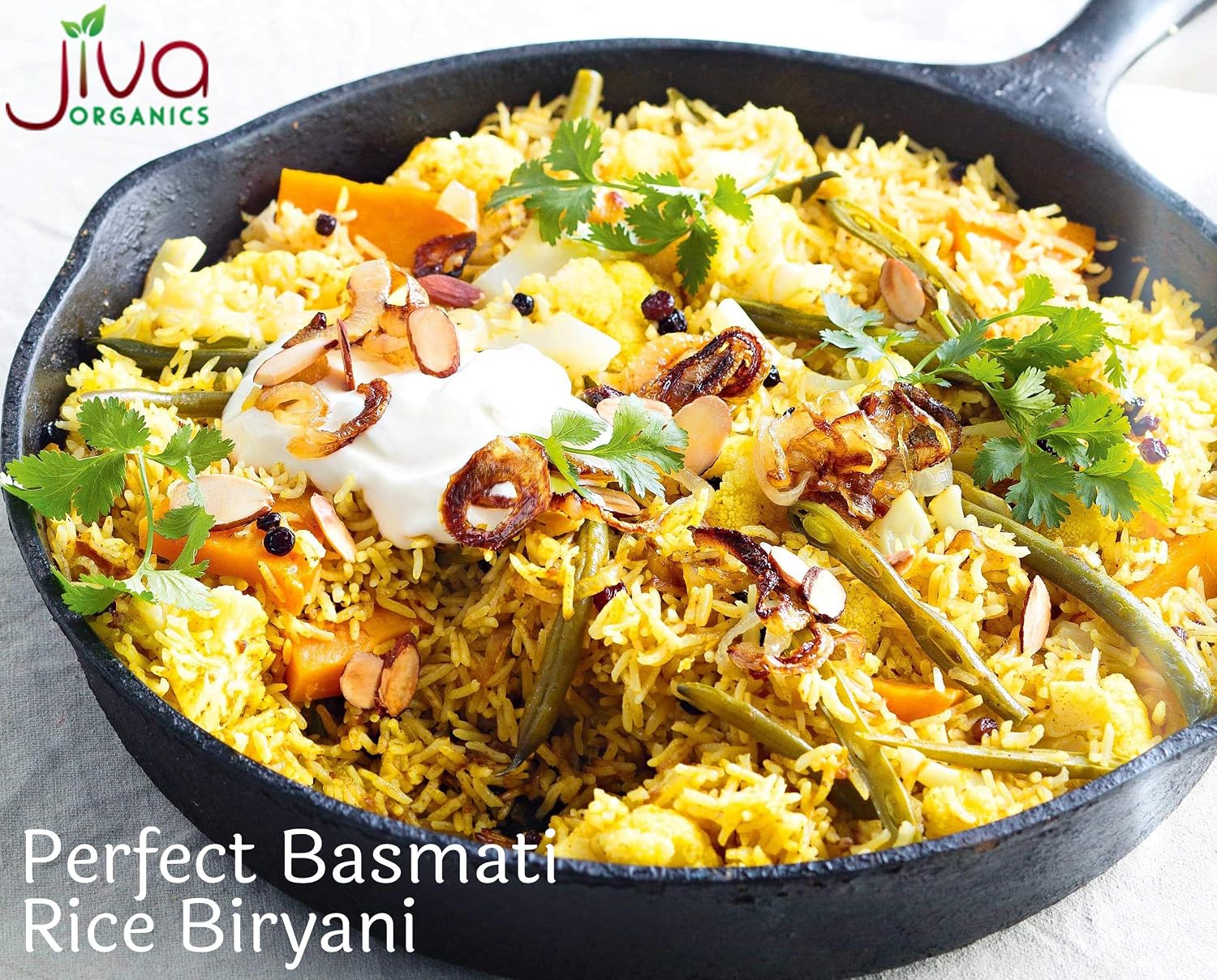 Organic Basmati Rice 4 LB Bag - Pure, Extra Long, Premium Quality from India - By Jiva Organics