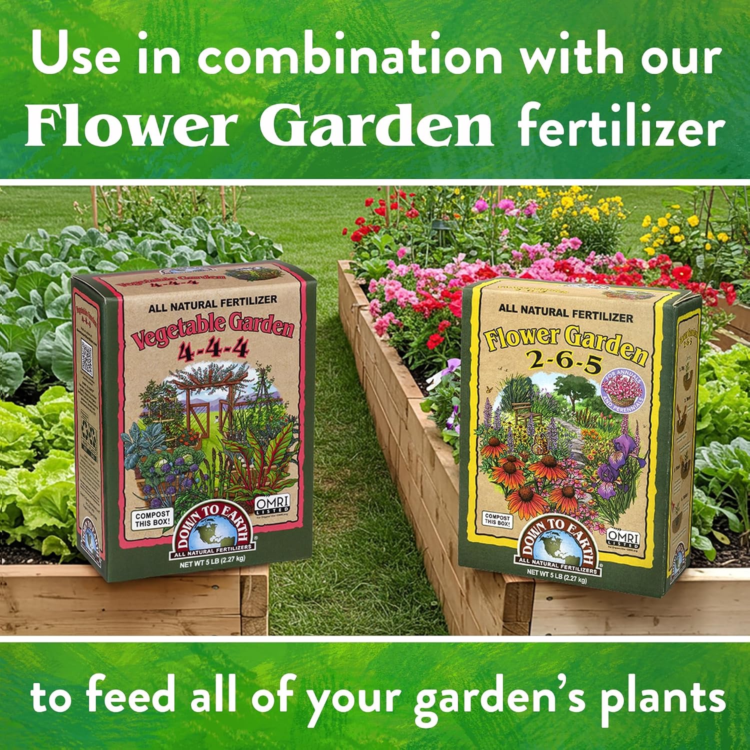 Down To Earth All Natural Fertilizers Organic Vegetable Garden - 25 lb