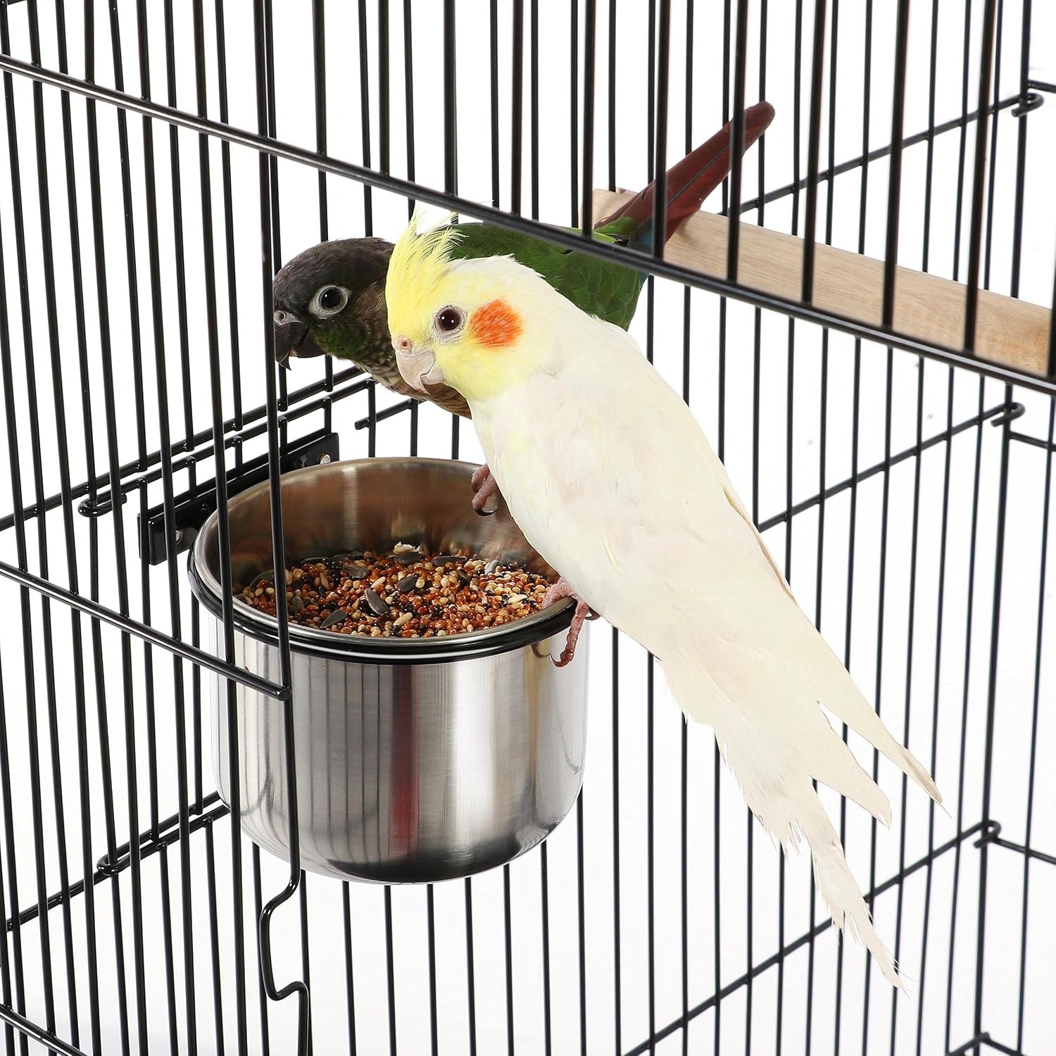 Yaheetech 57" Open Top Bird Cage with Detachable Rolling Stand & Storage Shelf, Parrot Cage for Cockatiels, Quaker, Conures