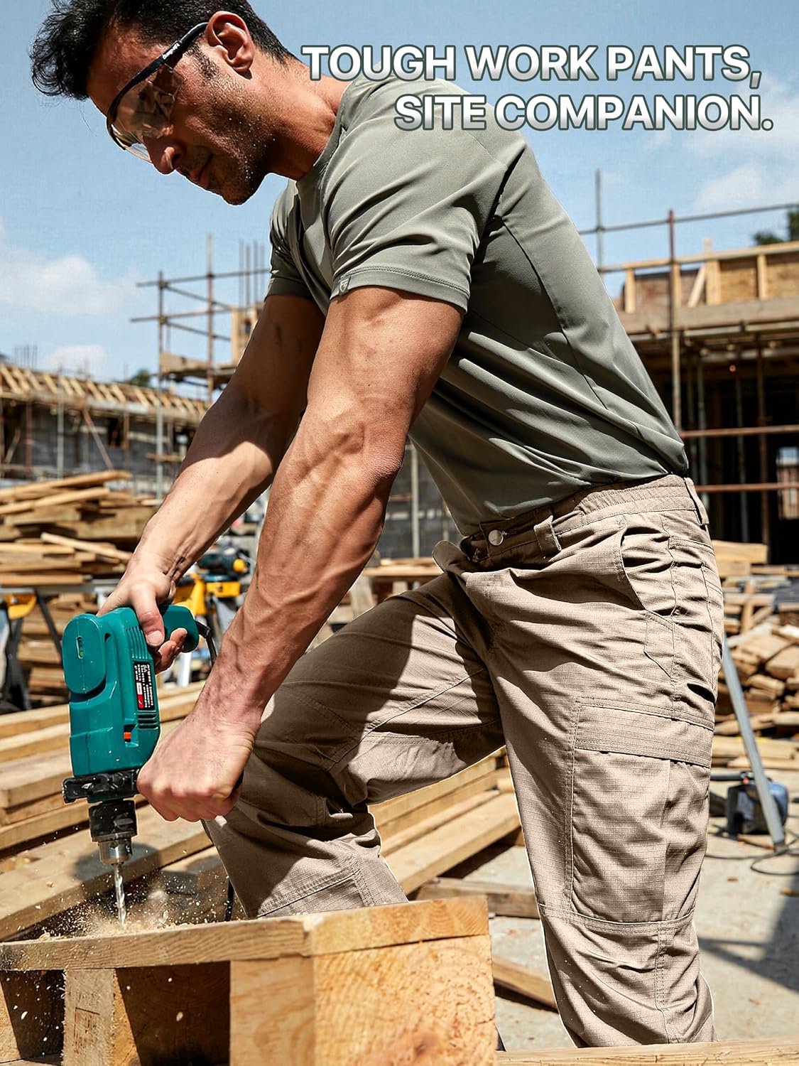 FREE SOLDIER Mens Cargo Work Tactical Pants Ripstop