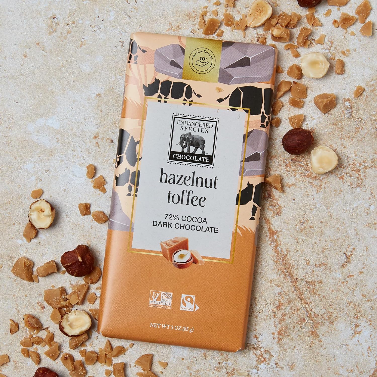 Dark Chocolate with Caramel & Sea Salt (60% cocoa) | Rich 60% dark chocolate with caramel and sea salt for a perfect balance of sweet, salty, and bold cocoa.