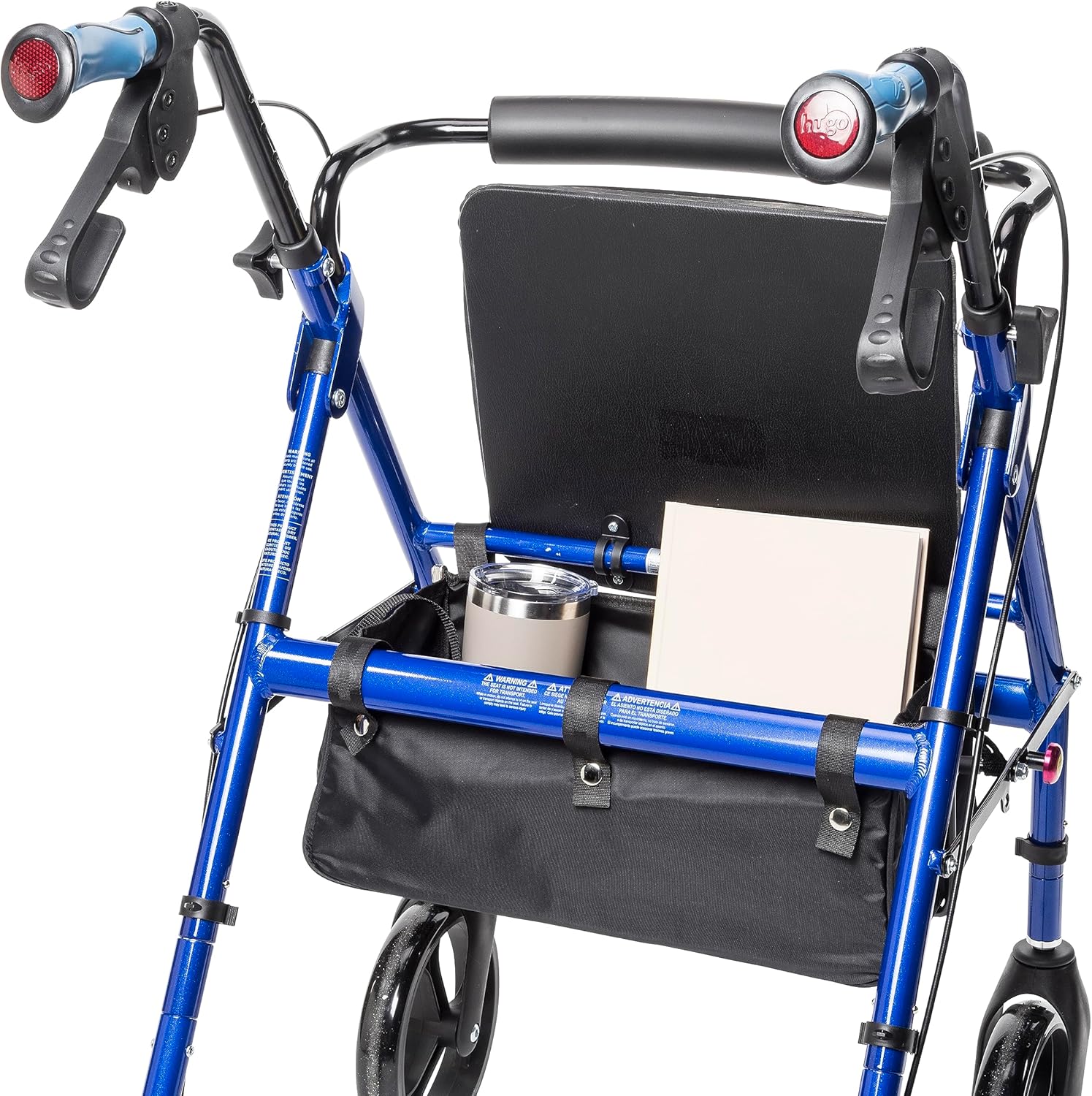 Drive Medical Hugo Elite Rollator Walker with Seat and Basket