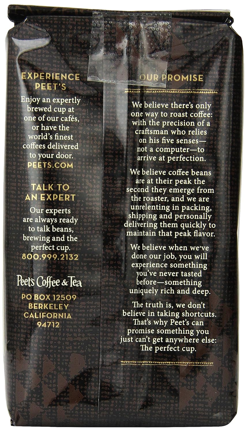 Peet's Coffee, Dark Roast Ground Coffee, 100% Arabica Coffee - Major Dickason's Blend 18 Ounce Bag