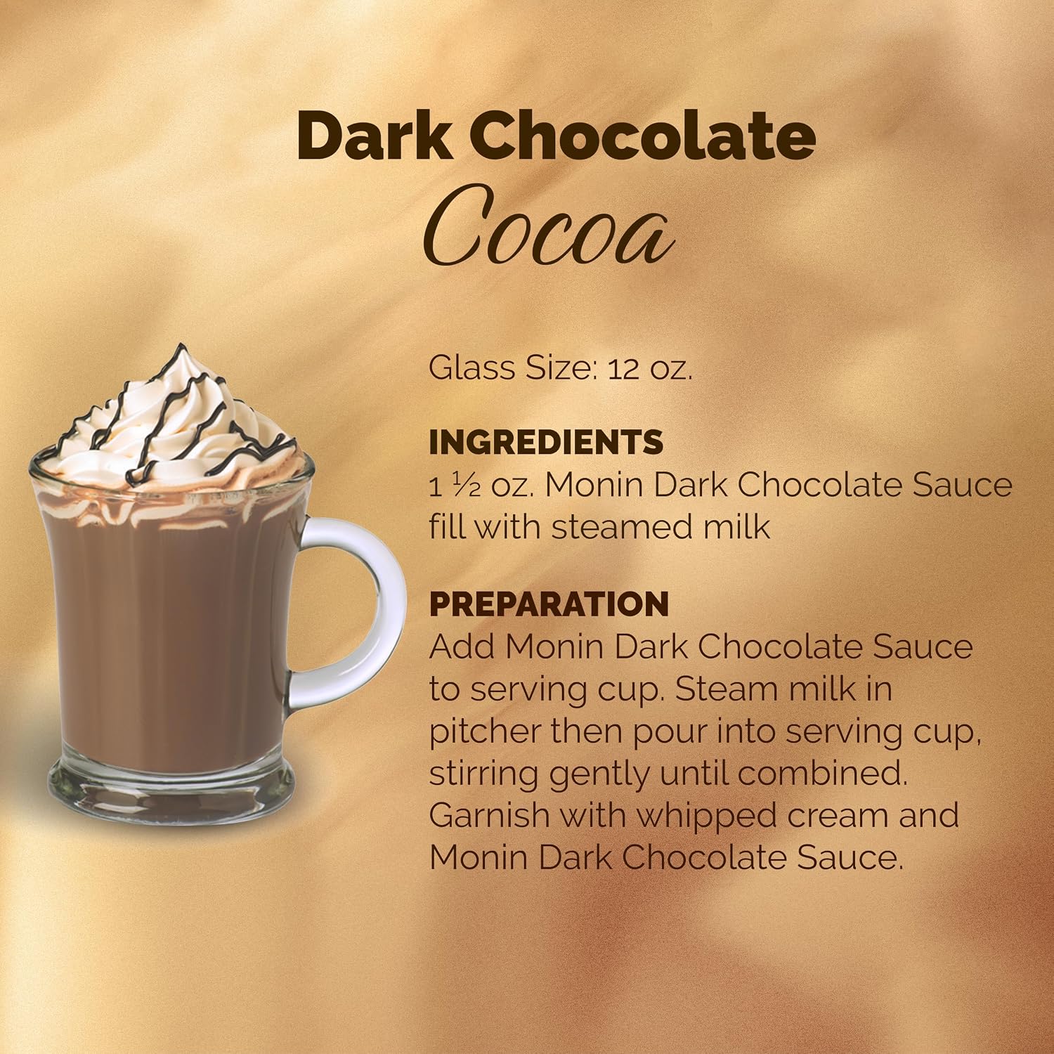 Monin - Sugar Free Dark Chocolate Sauce, Velvety and Rich, Great for Desserts, Coffee, and Snacks, Gluten-Free (64 Ounce)