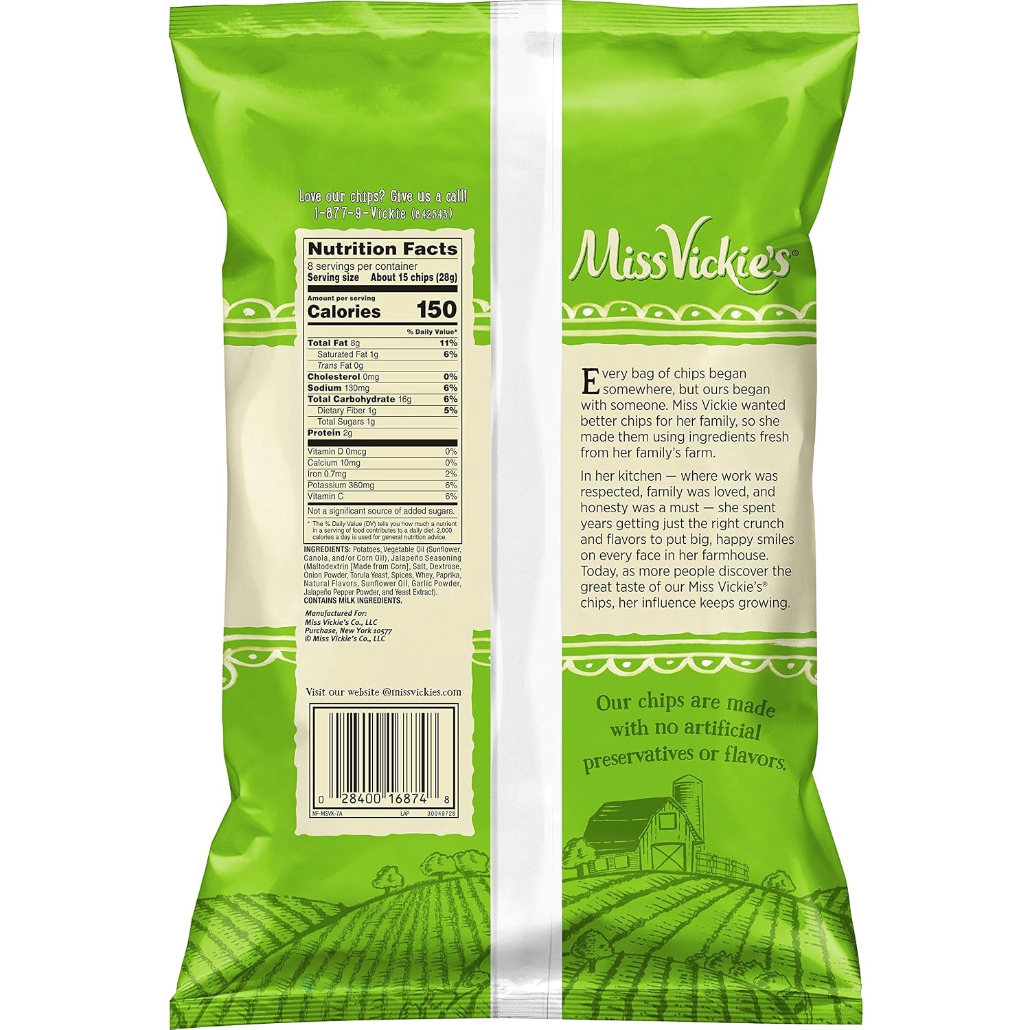 Miss Vickie's Jalapeño, 8 Ounce