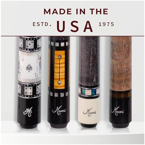 Meucci Pool Cue - All Natural Wood with Rainbow Stain - Pool Stick with Maple Forearm, Solid Wood Handle