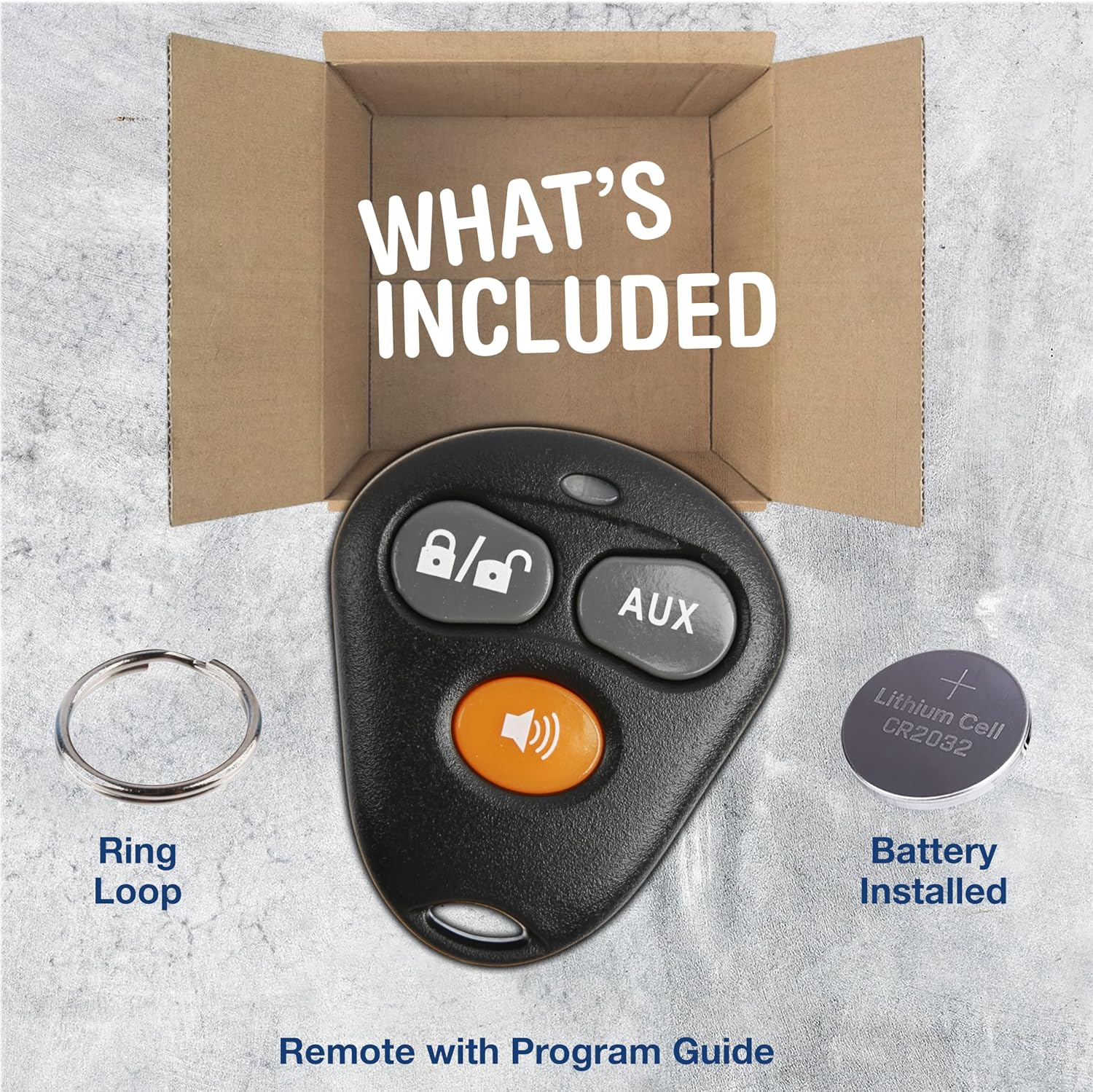KeylessOption Keyless Entry Remote Starter Car Key Fob Alarm for Aftermarket Viper Automate EZSDEI474V 473V