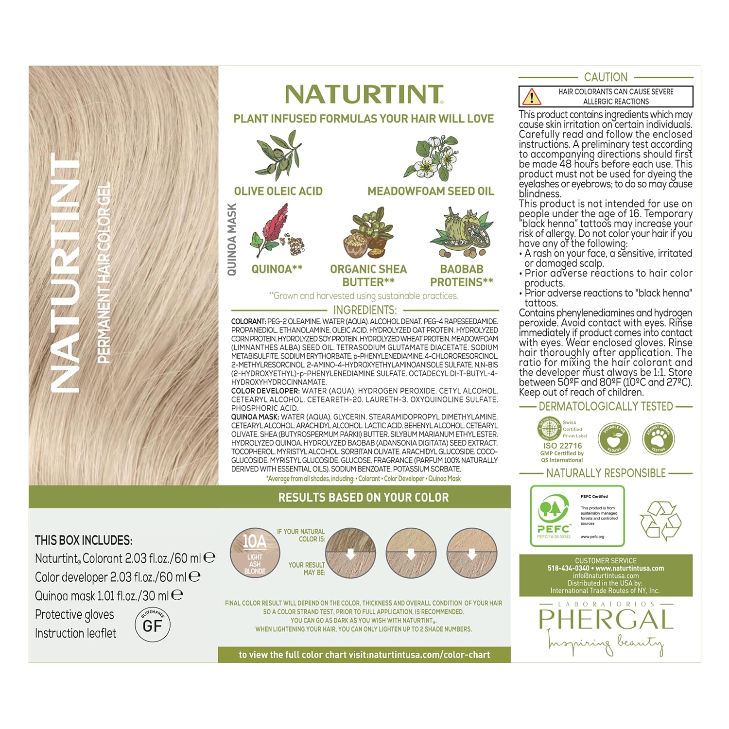 Naturtint 9N Honey Blonde Permanent Hair Color (Pack of 1), Ammonia Free, Vegan, Cruelty Free, up to 100% Gray Coverage, Long Lasting Results (Packaging may vary)