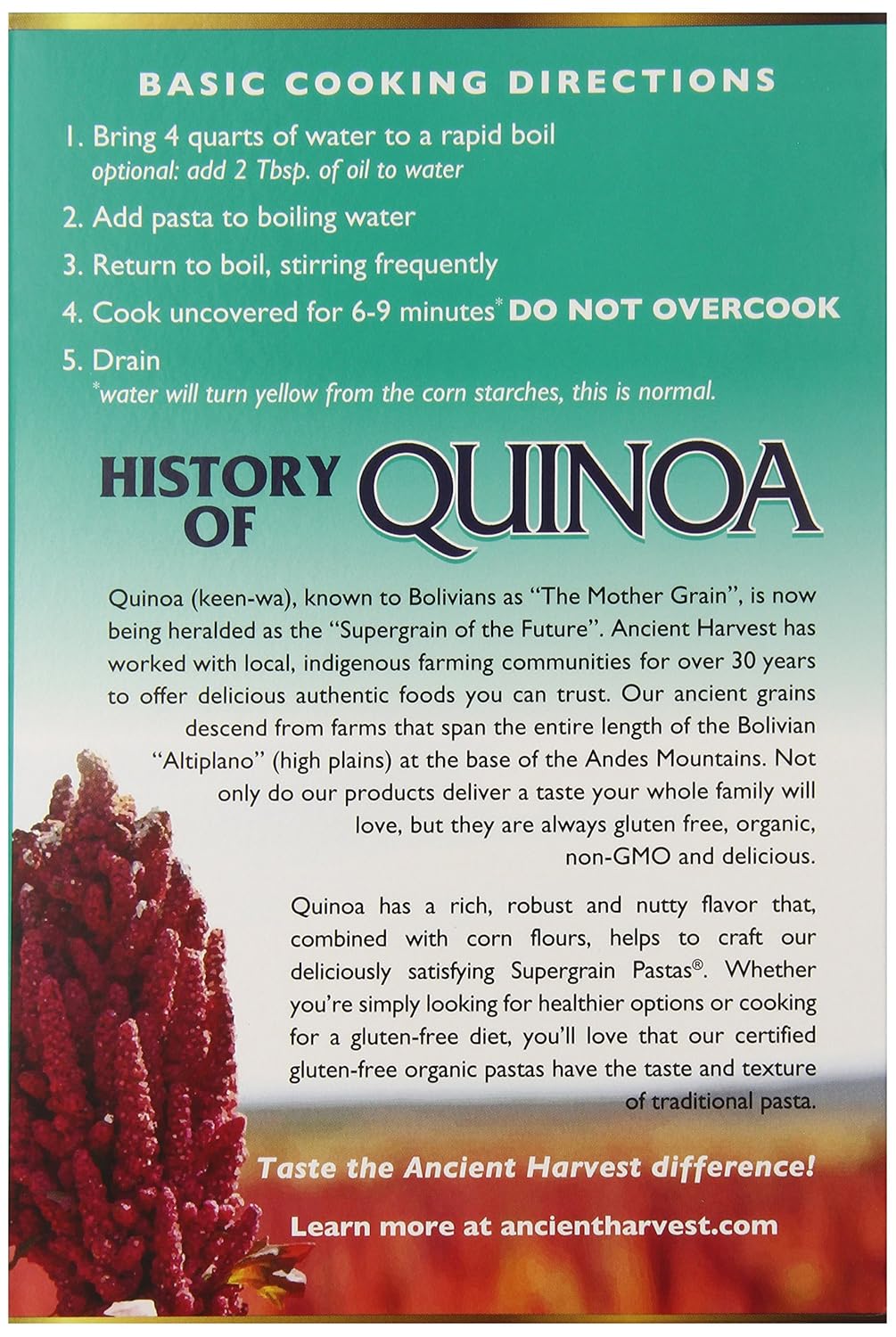 Ancient Harvest Organic Quinoa Pasta, Rotelle, 8 Ounce (Pack of 12)