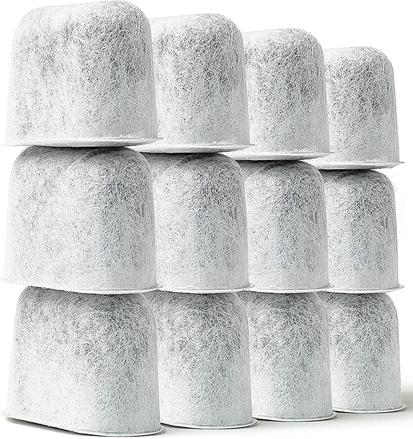 K&J 12-Pack Cuisinart® Coffee Filter Replacement Charcoal Water Filters for Coffee Makers - Fits all Cuisinart and Braun BrewSense Coffee Makers