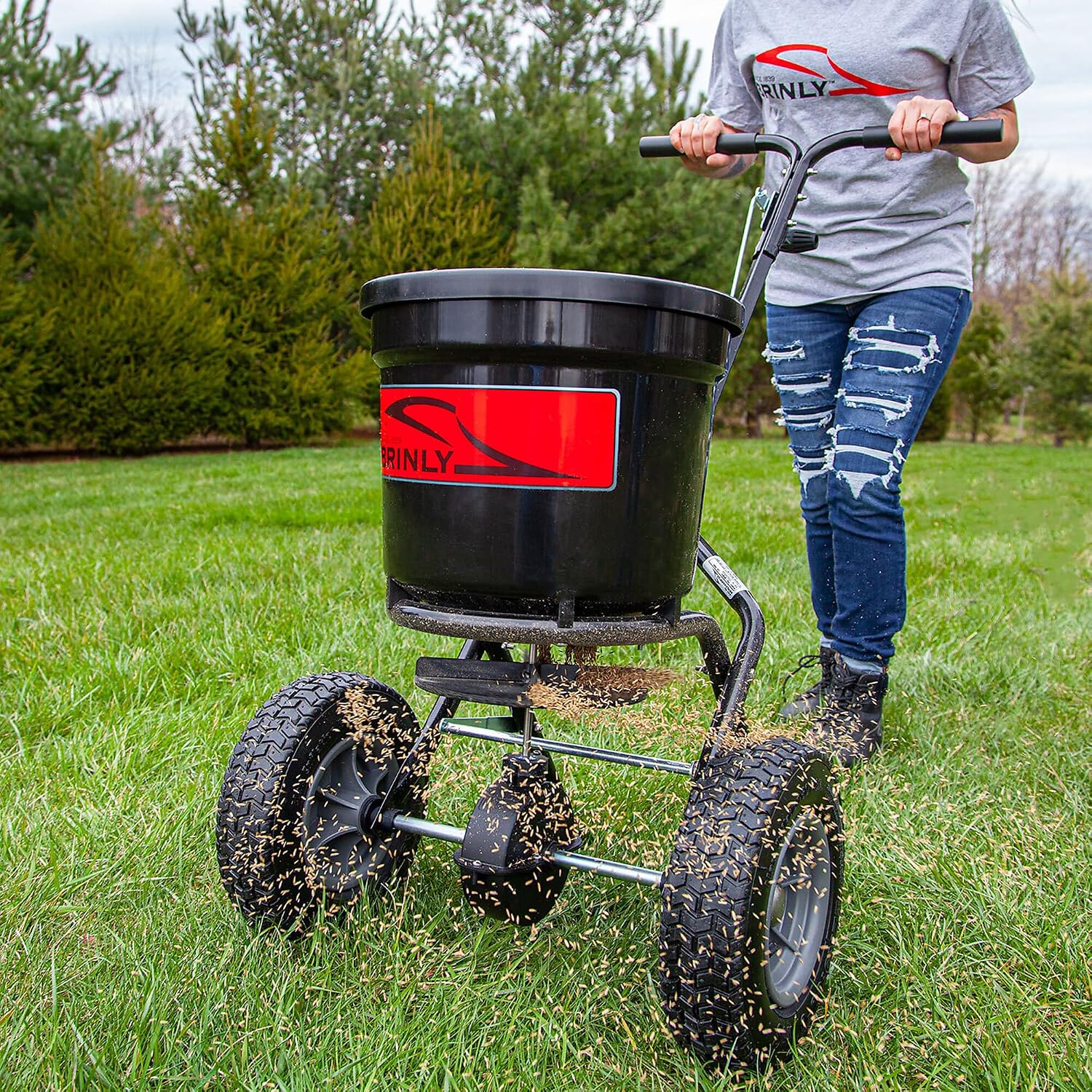 Brinly-Hardy 50 lb. Capacity Push Broadcast Spreader P20-500BH