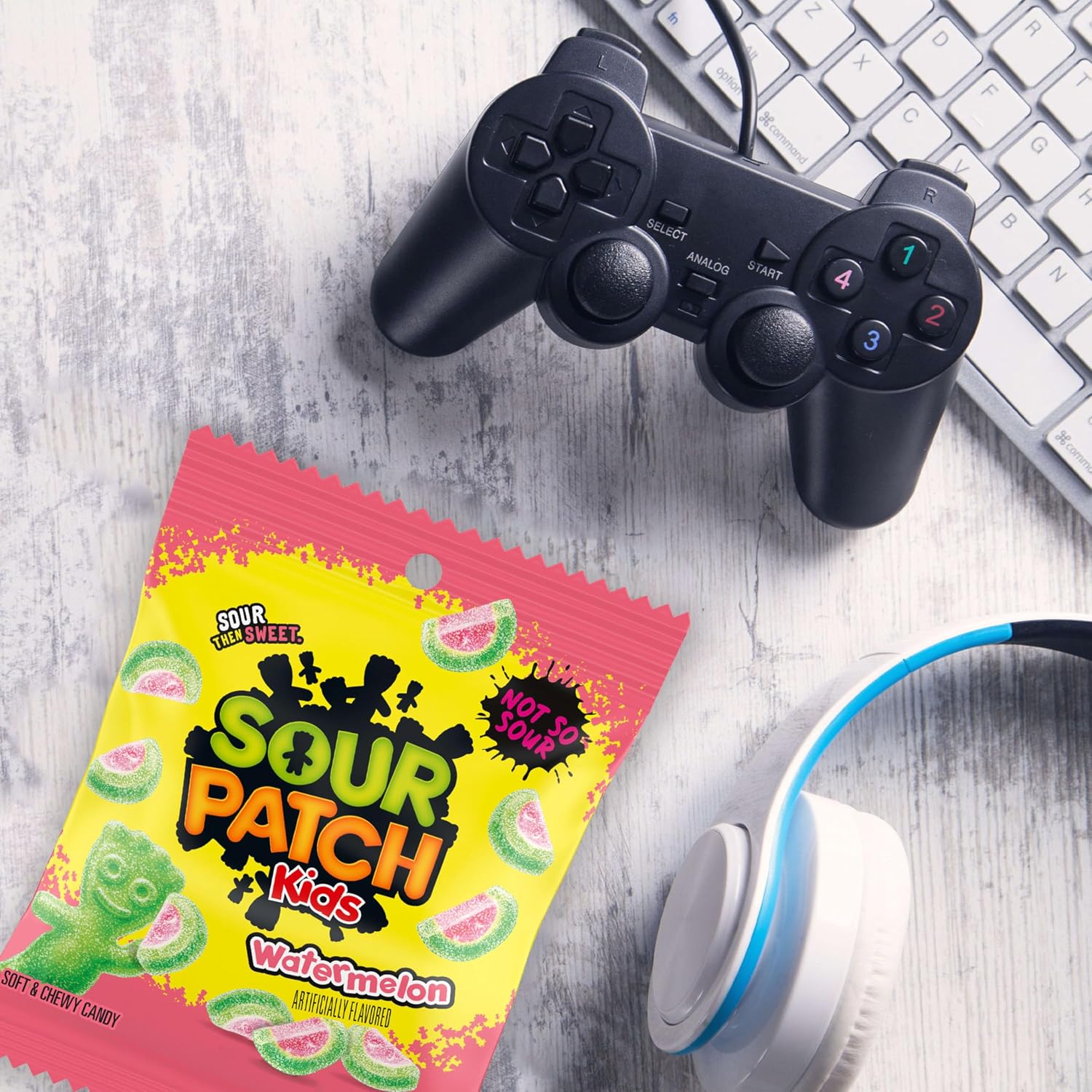 SOUR PATCH KIDS Watermelon Soft & Chewy Gummy Candy, Bulk Candy, 12 Bags