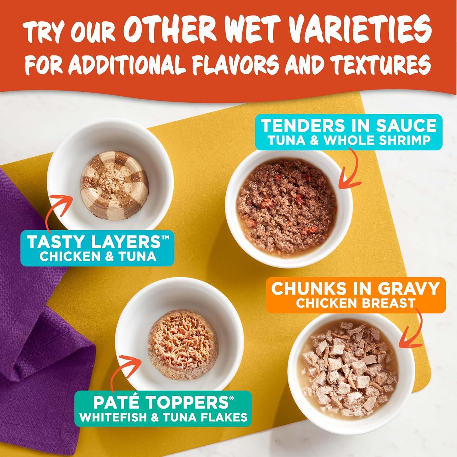 Meow Mix Tenders in Sauce, Wet Cat Food with Tuna & Whole Shrimp, 12 Cups