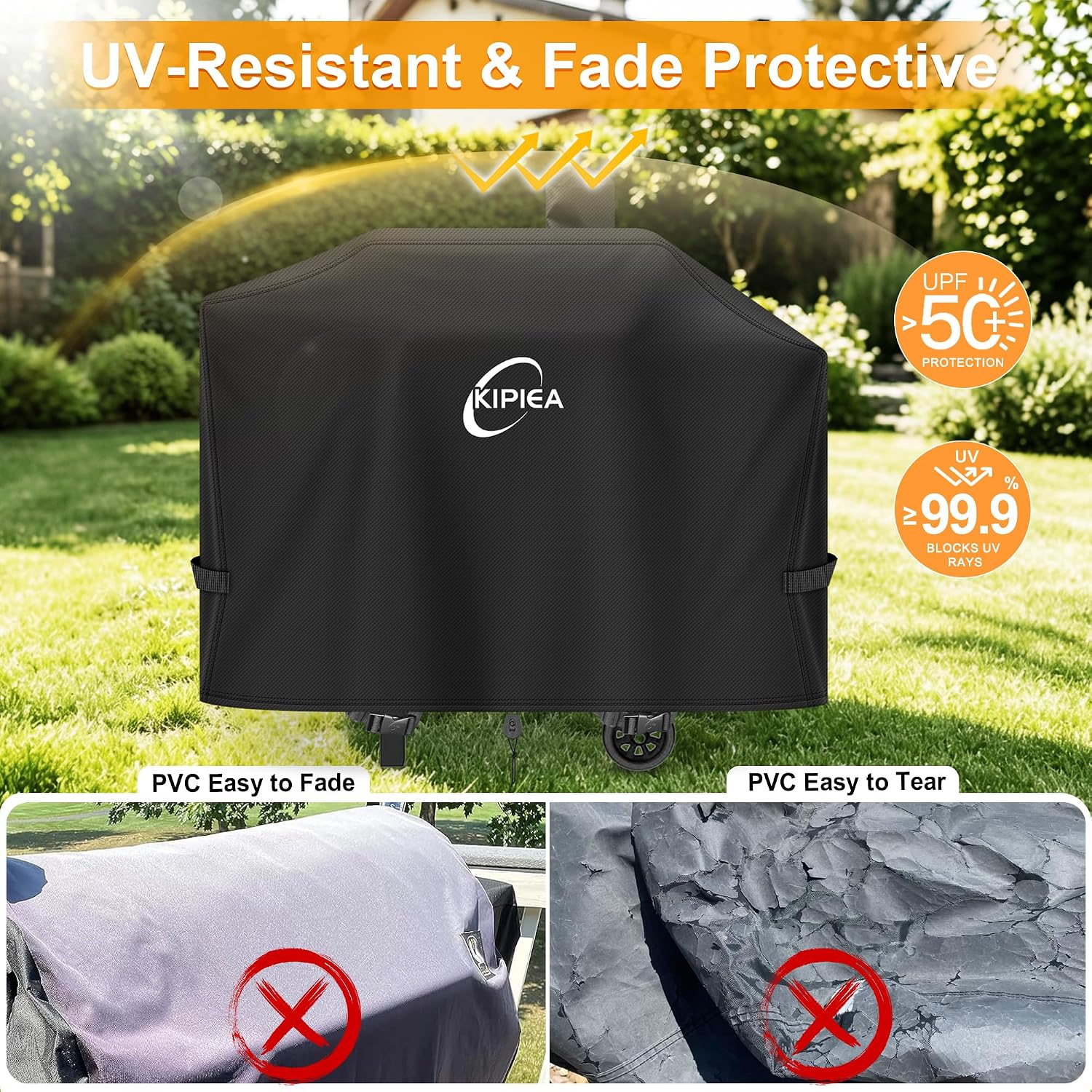 600D Vertical Smoker Cover for Pit Boss 3/4 / 5/7 Series, Waterproof Pellet Grill Cover, 73550, UV Resistant, No Tear, No Fading