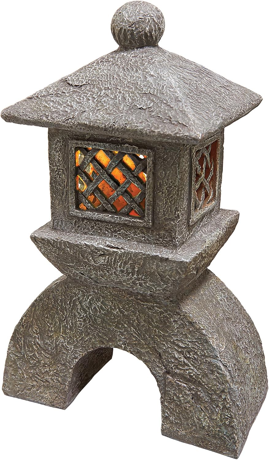 Design toscano ng29870 asian decor pagoda lantern indoor/outdoor statue, 11 inches wide, 11 inches deep, 17 inches high, handcast polyresin, two tone stone finish