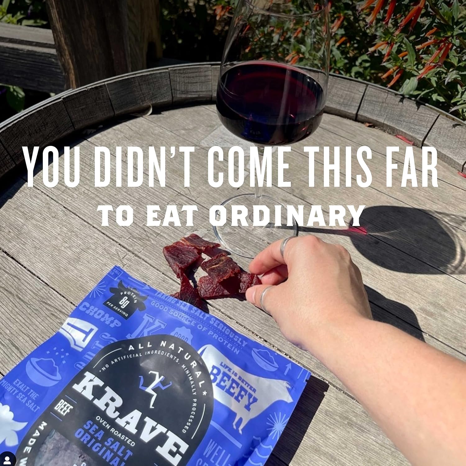 KRAVE All Natural Pork Jerky, Black Cherry BBQ - Protein Packed Snacks Roasted for Maximum Flavor - Premium Tender Meat Cuts - Gluten Free - 2.7 Ounce