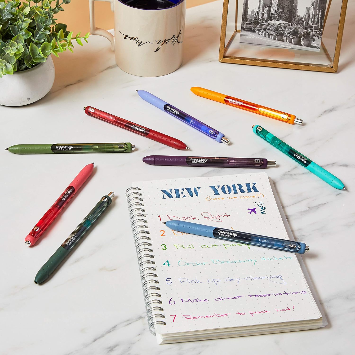 Paper Mate InkJoy Gel Pens, Assorted, Medium Point (0.7mm), 14 Count - Smooth Writing, Back to School, Teacher Supplies, Journaling, Note-Taking, Doodling