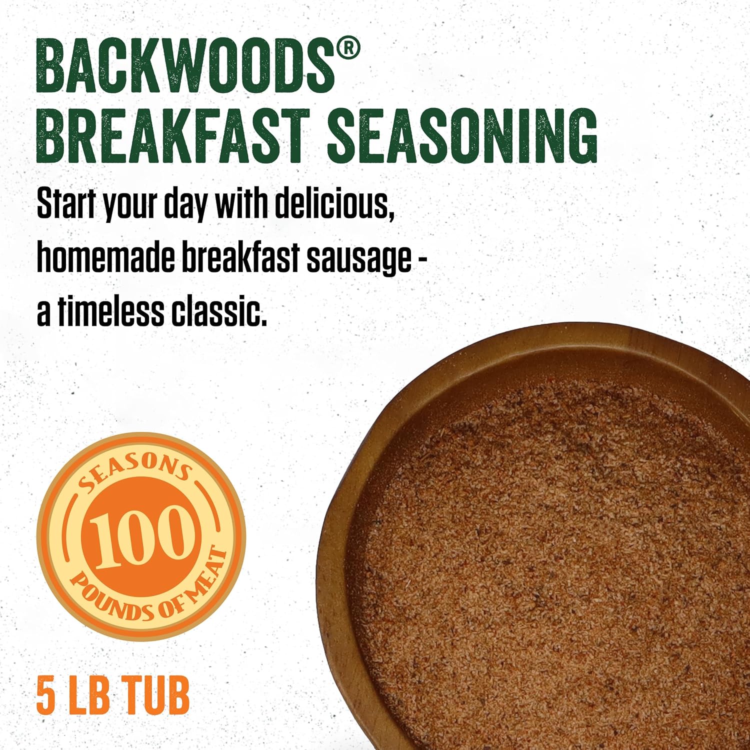 LEM Products Backwoods Breakfast Fresh Sausage Seasoning, 8.3 oz Packet | Pre-Measured Seasoning for Wild Game and Domestic Meat, Seasons Up to 25 Pounds of Meat for Homemade Patties and Sausages