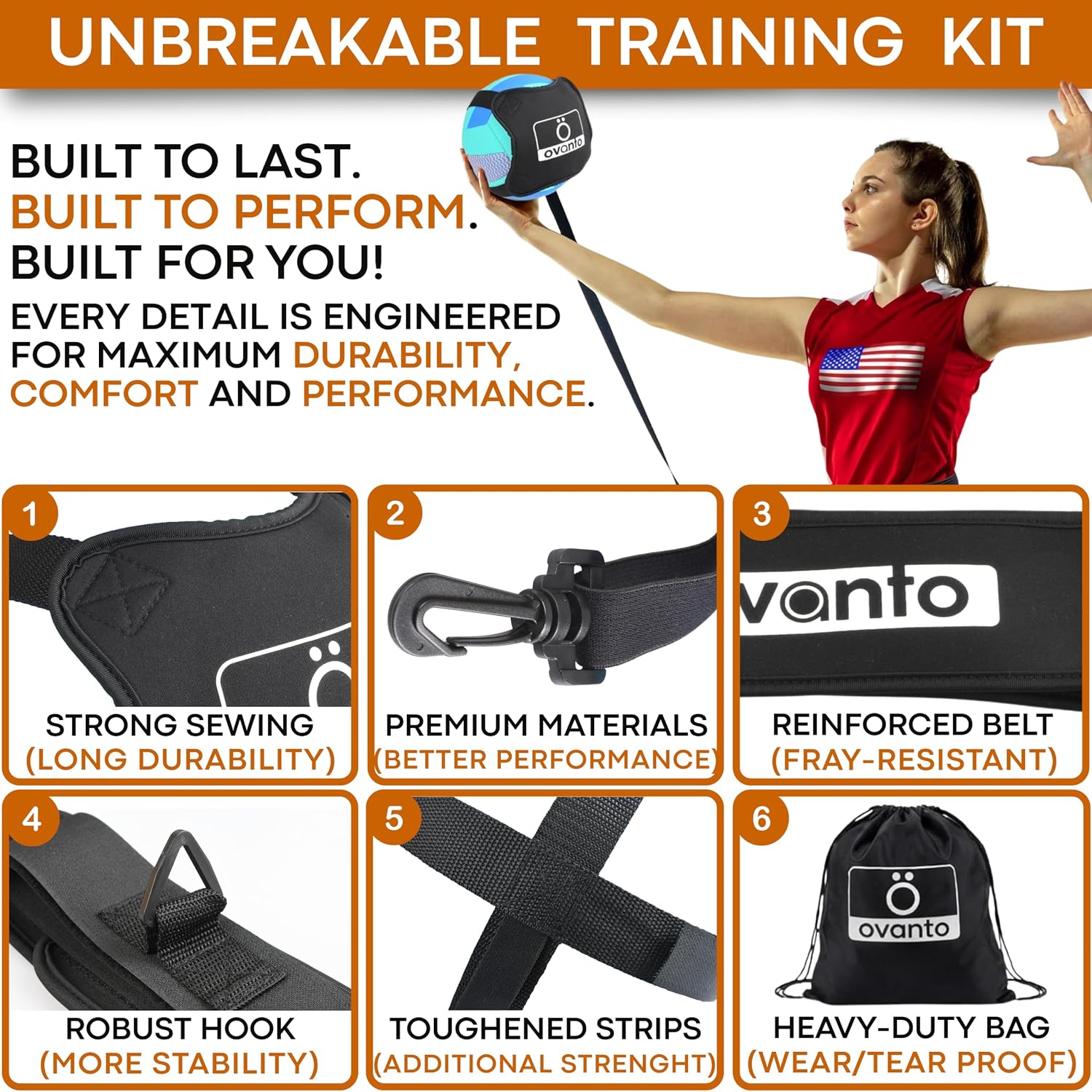 OVANTO Volleyball Training Equipment Kit