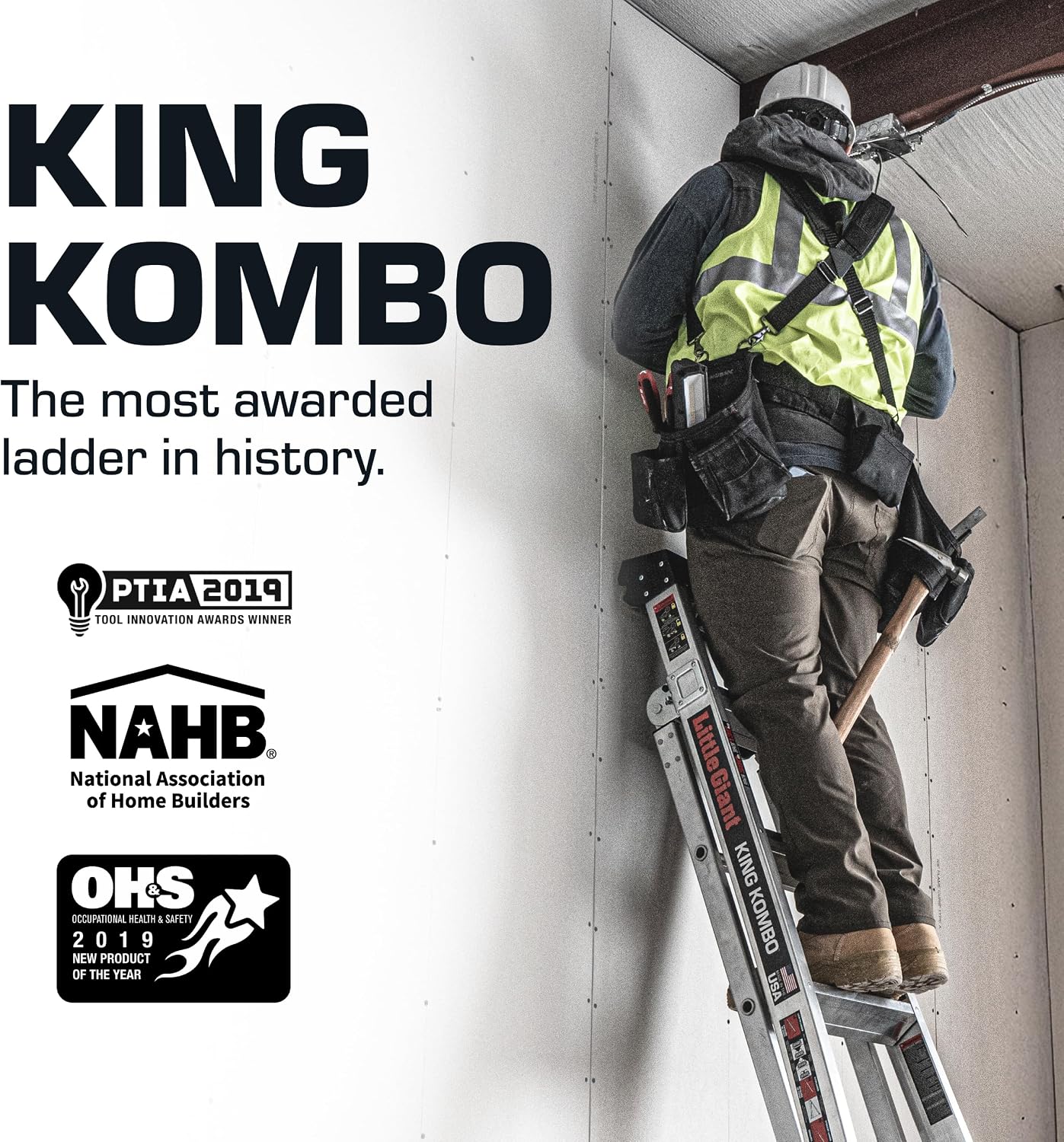 Little Giant King Kombo, 6 ft Fiberglass Multi-Position Ladder, 13906-001