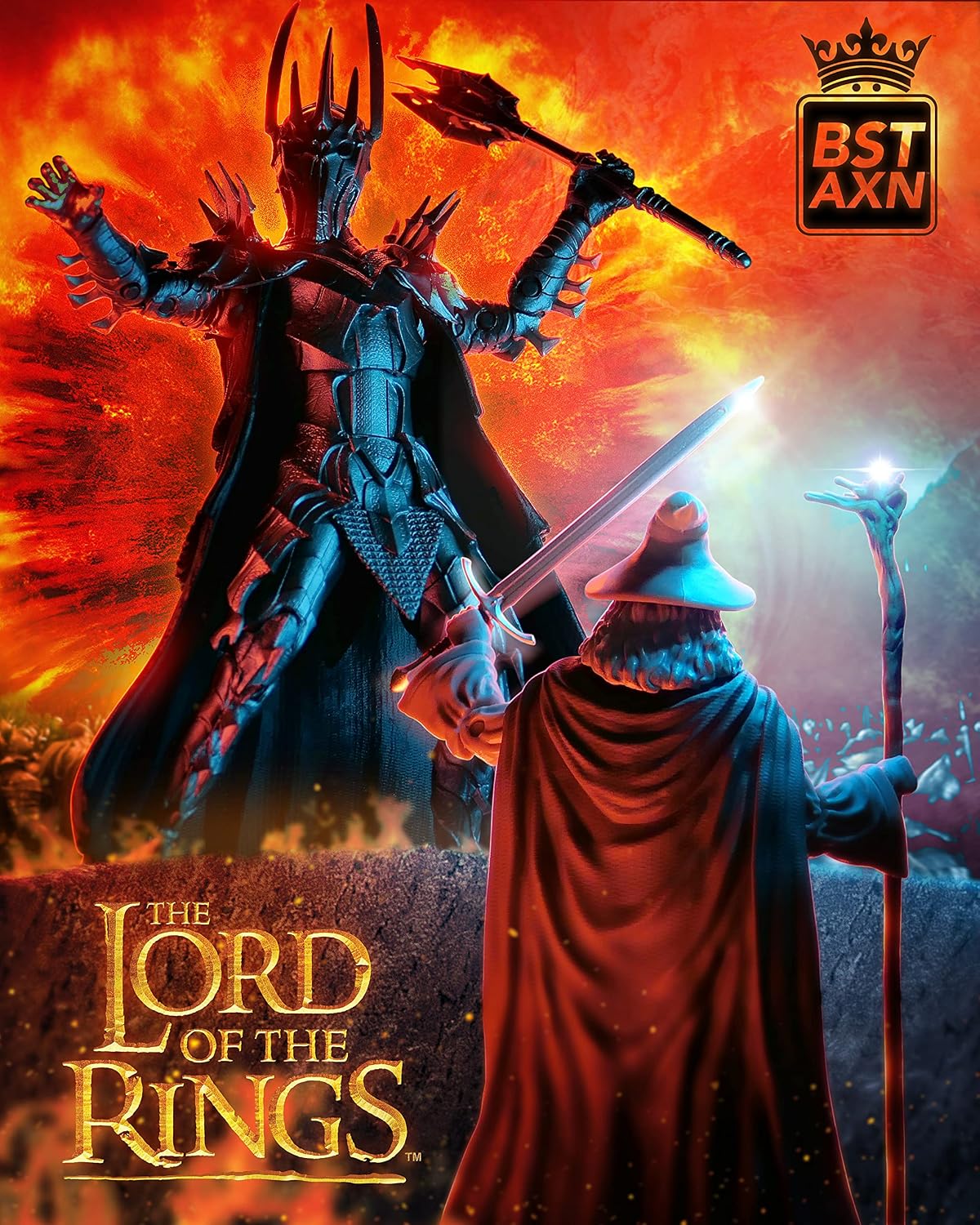 The Loyal Subjects The Lord of The Rings Gandalf BST AXN 5" Action Figure with Accessories