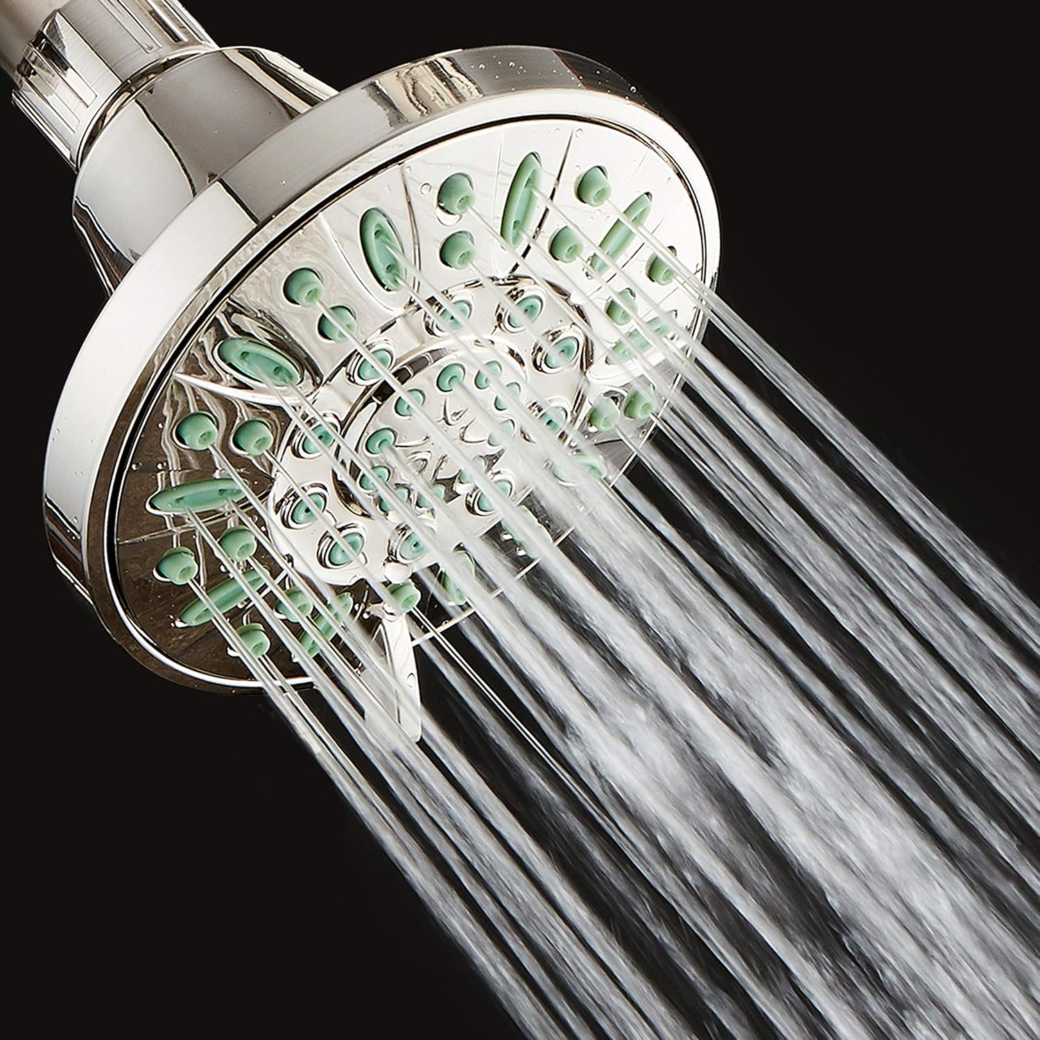 AquaDance Antimicrobial/Anti-Clog High-Pressure 6-setting Shower Head, Microban Nozzle Protection from Growth of Mold