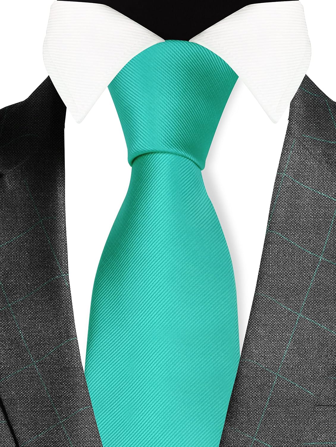 GUSLESON Classic New 3.15"（8cm） Men's Solid Color Necktie Wedding Business Tie + Gift Box
