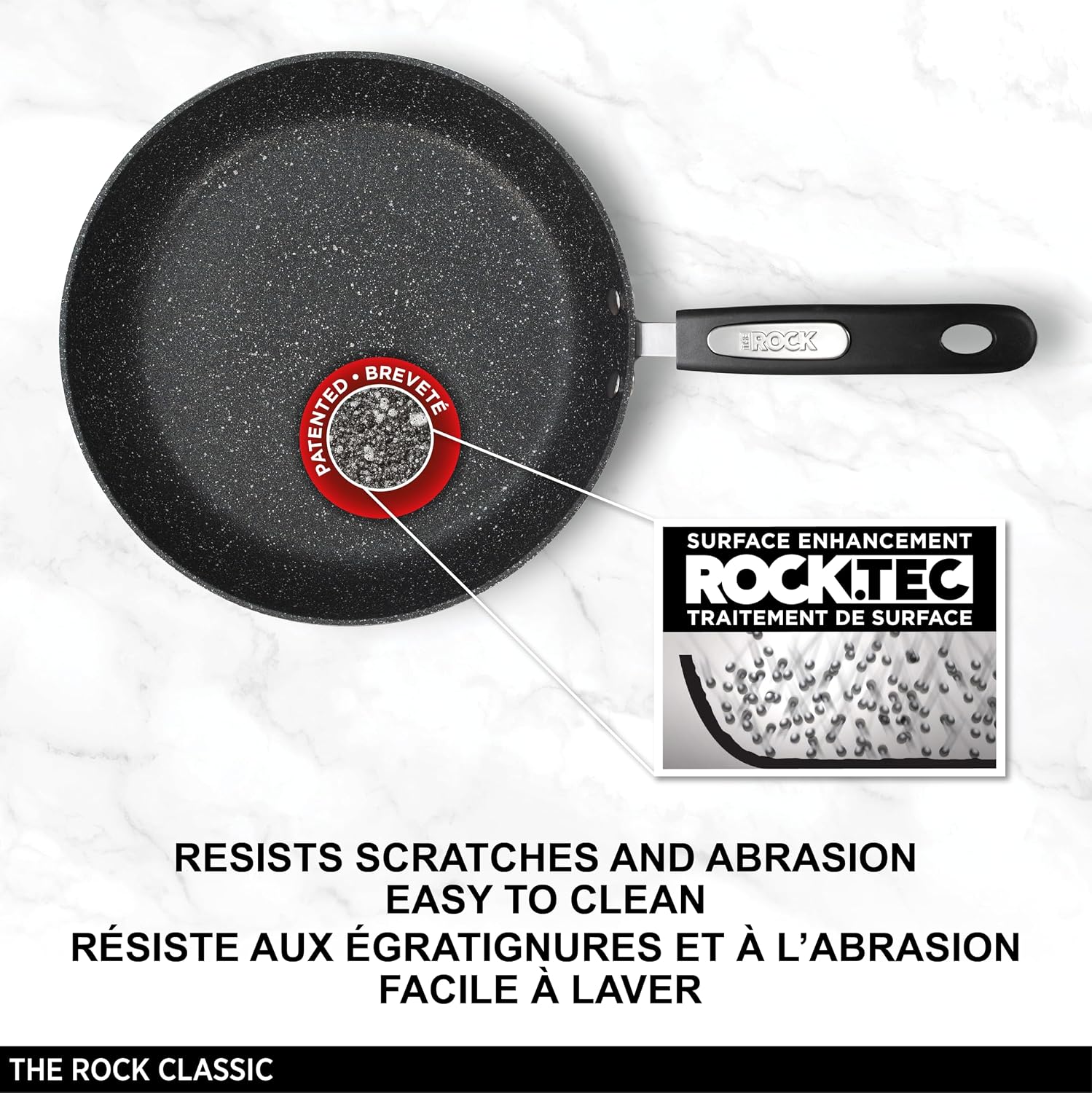 Starfrit The Rock 8PC Non-Stick Cookware Set, Black | Durable Forged Aluminum, Oven Safe, PFOA Free, Easy to Clean