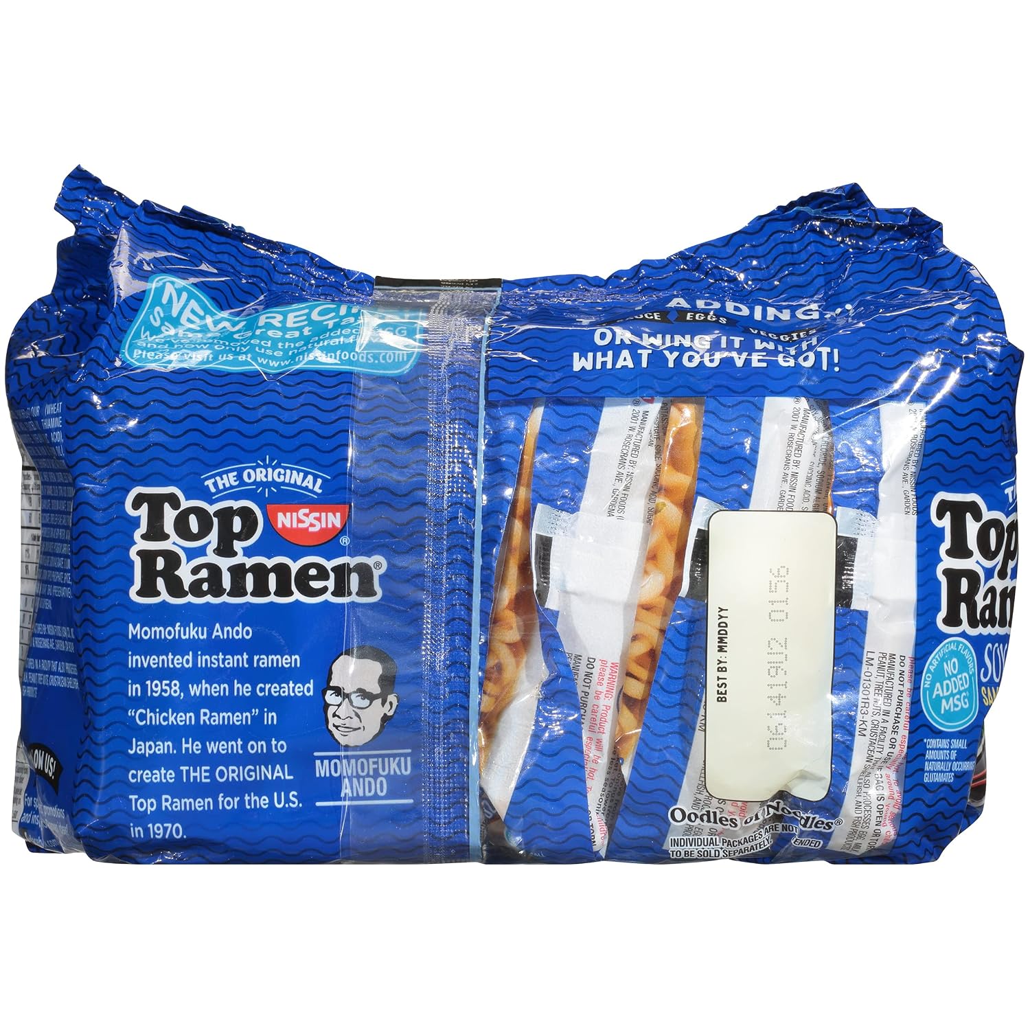 Nissin Top Ramen Dry Soup Oriental 6pk, 18 Ounce