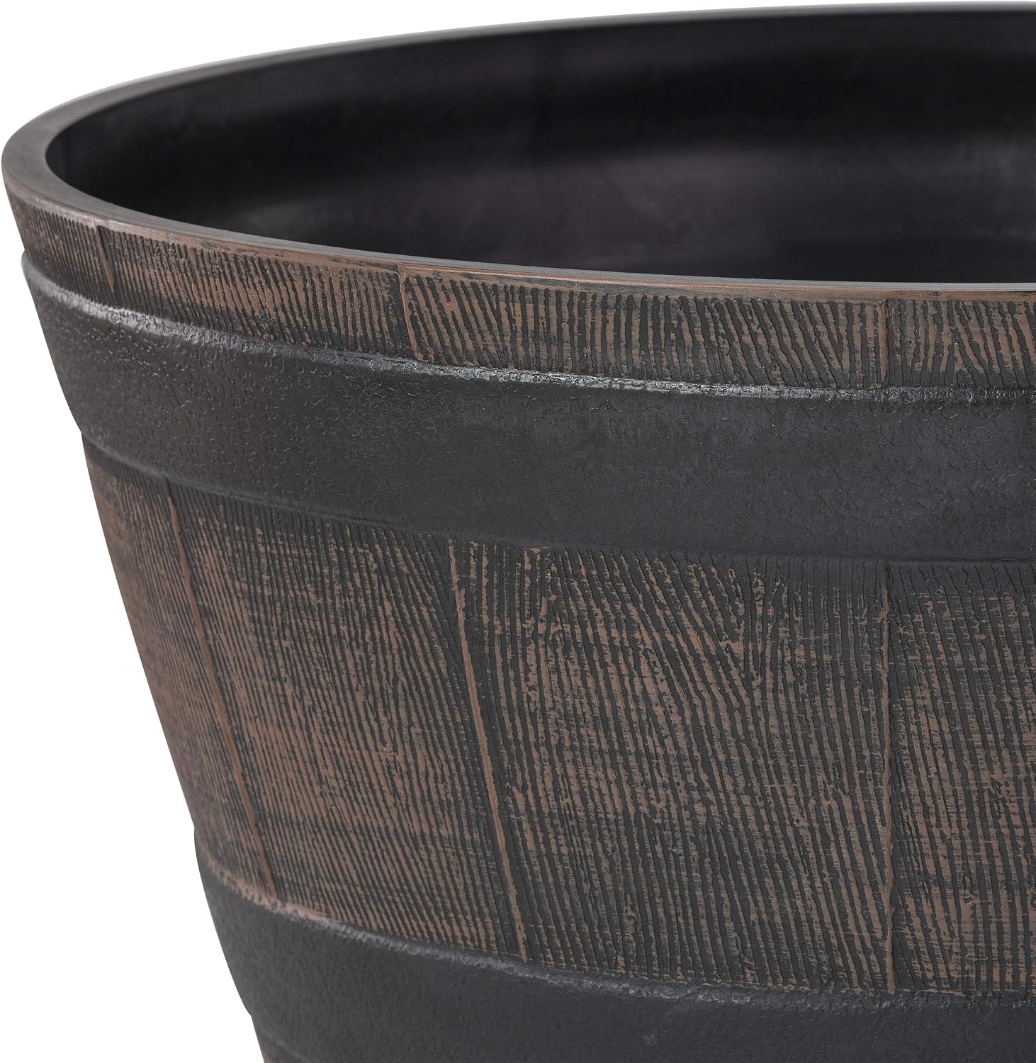 Alpine Corporation 11" Tall Indoor/Outdoor Barrel Shaped Planter