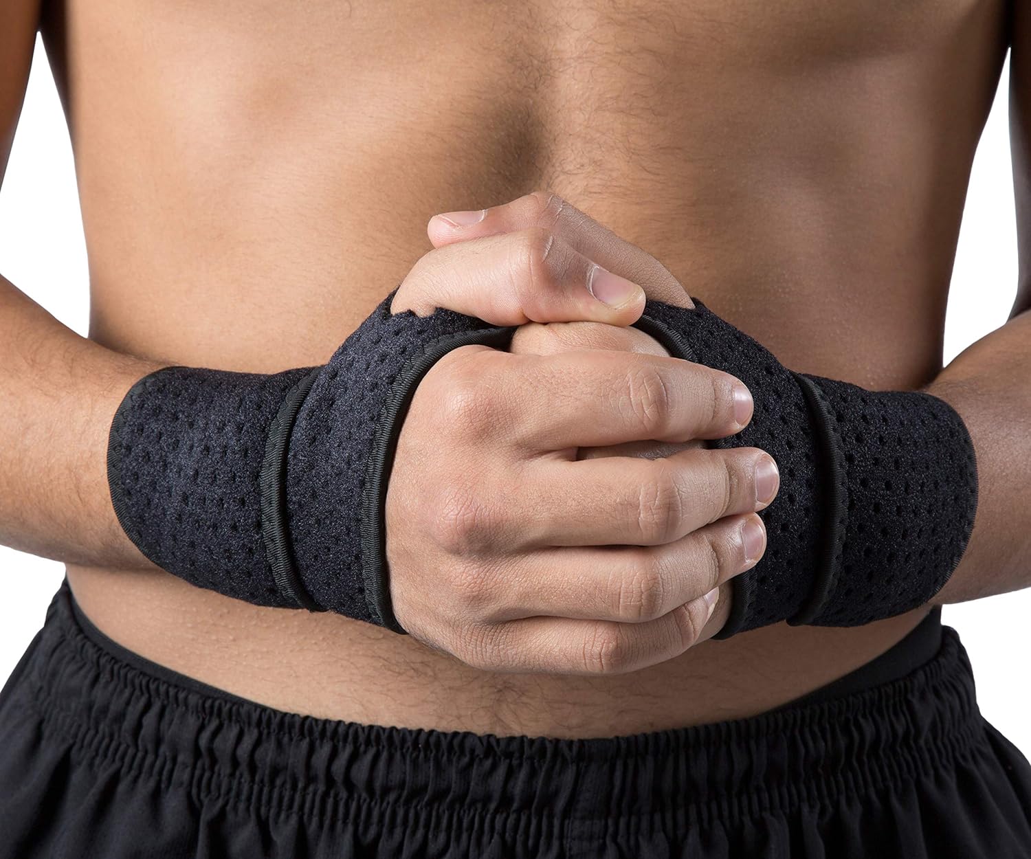 2 Pack Wrist Compression Strap and Wrist Brace Sport Wrist Support for Fitness, Weightlifting, Tendonitis, Carpal Tunnel Arthritis, Pain Relief-Wear Anywhere-Adjustable (Black)