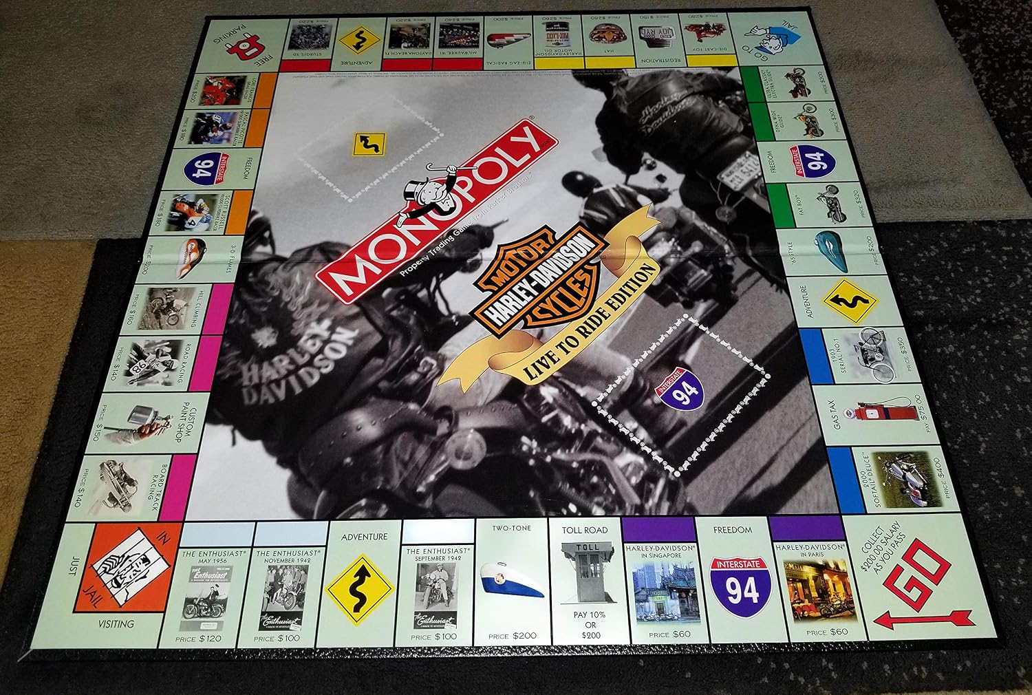 Harley-Davidson Live to Ride Collector's Edition Monopoly Board Game