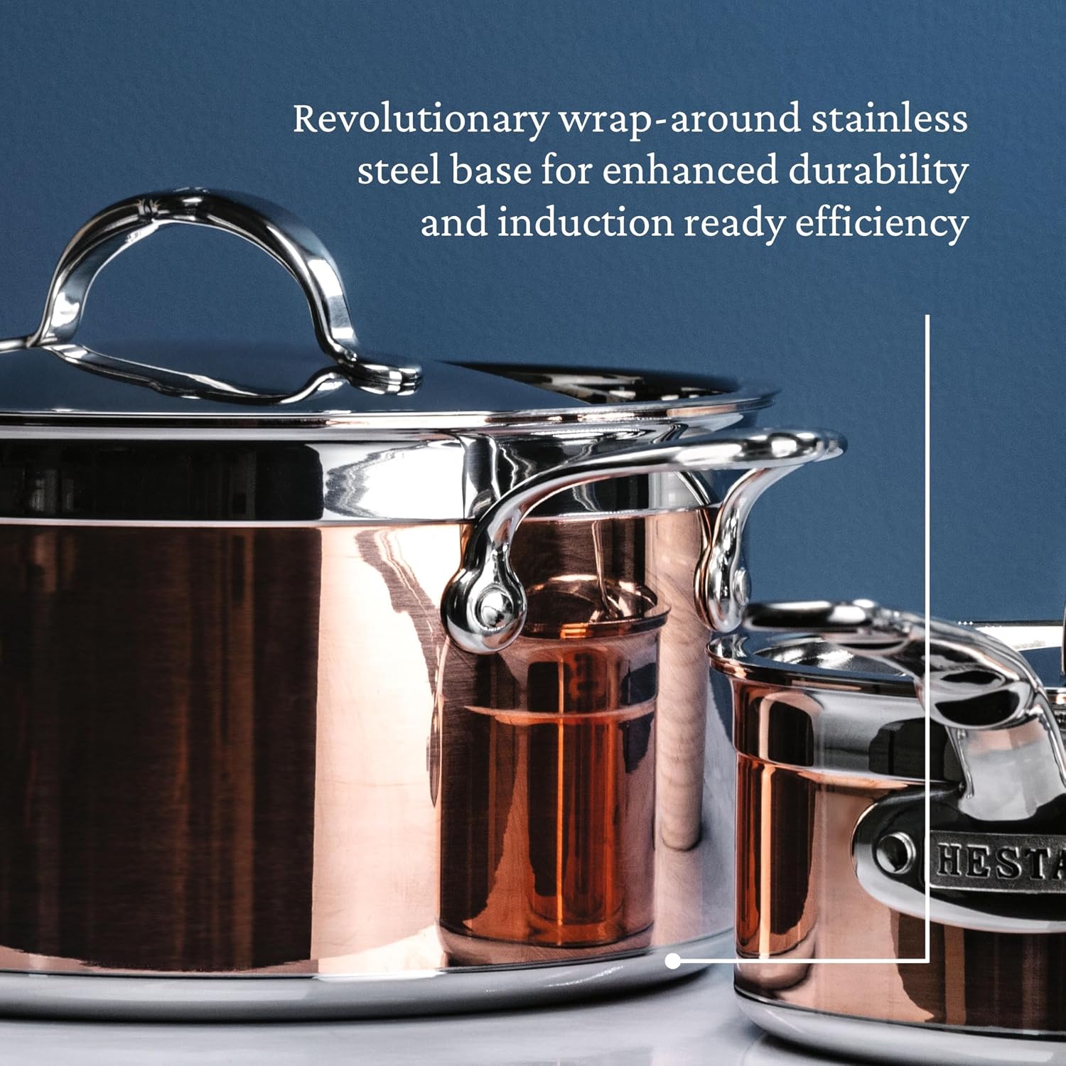 Hestan - CopperBond Collection - 100% Pure Copper Frying Pan, Induction Cooktop Compatible, 8.5-Inch