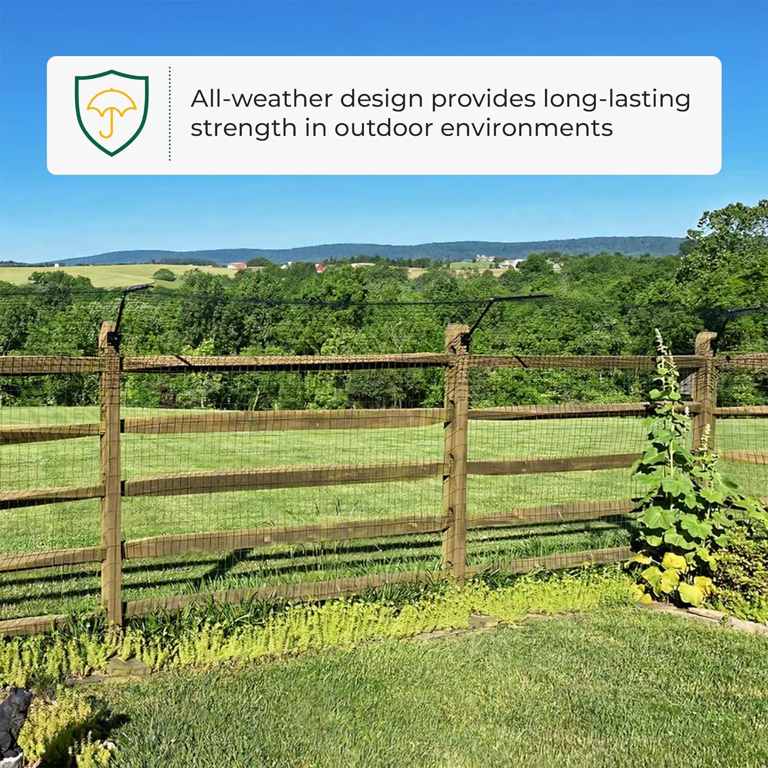 PURR…FECT Fence Conversion System for Cats - Cat-Proof Steel Toppers for Existing Outdoor Fencing, Containment Barrier For Wood, Chain Link, Metal