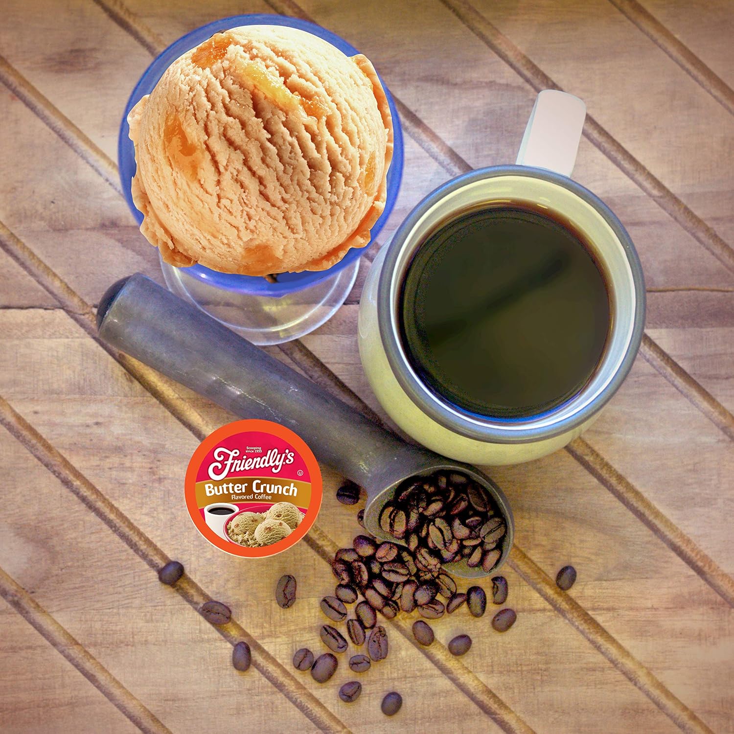 Friendly's Chocolate Mint Ice Cream Flavored Coffee Pods for Keurig K Cup Brewers, Mint Chocolate Chip, 40 Count (Pack of 1)