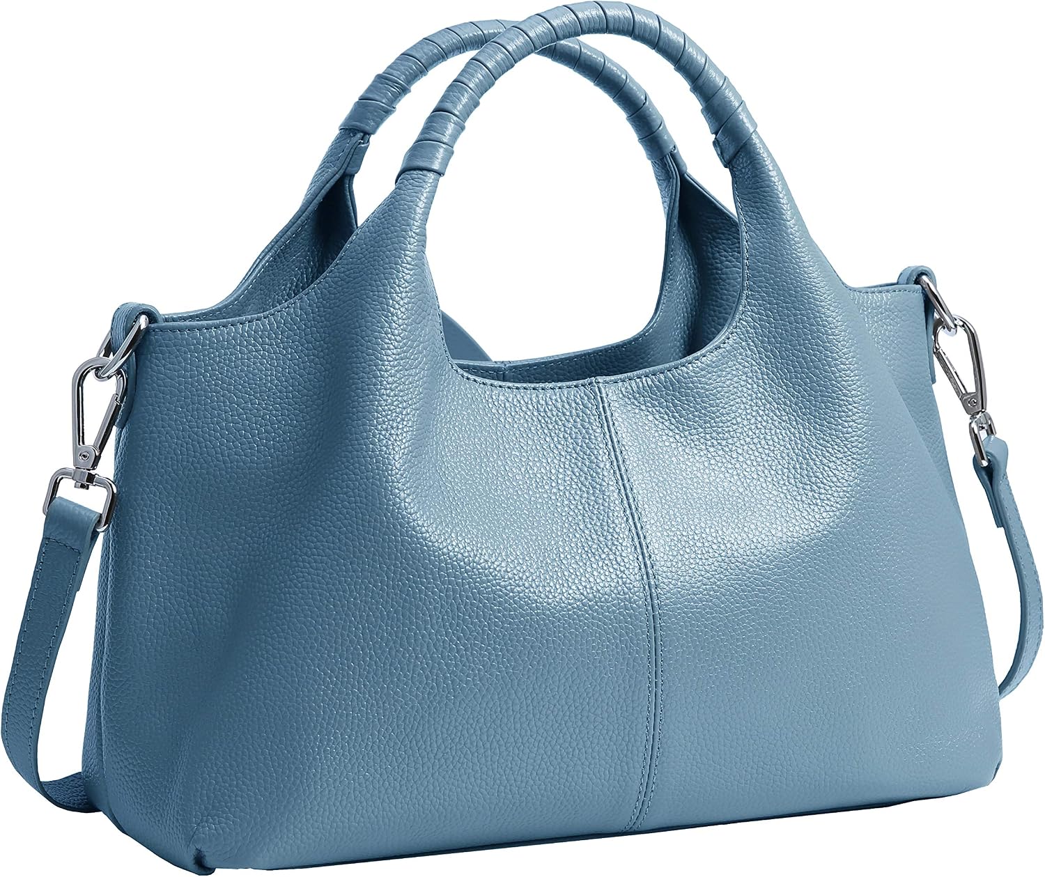 Iswee Leather Satchel Women Purse and Handbag Crossbody Shoulder Bag Hobo | Genuine Cowhide Leather Tote Top Handle Bag Soft & Durable Medium Size Bags with Detachable Multiple Pocketbooks Trendy