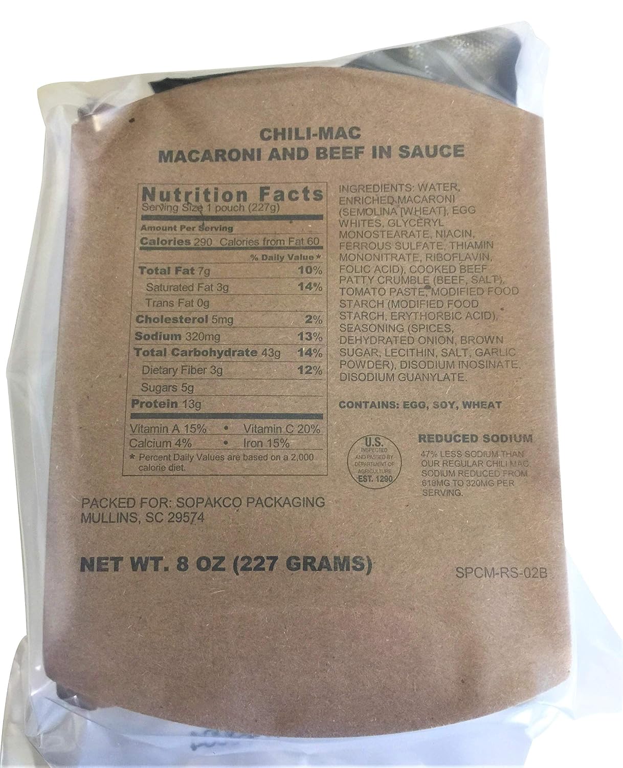 6/2021 Pack Date - 6/2026 expiration MREs with 16 MREs-Reduced Sodium Food Rations-Meals Ready To Eat-2021 Manufacture Date