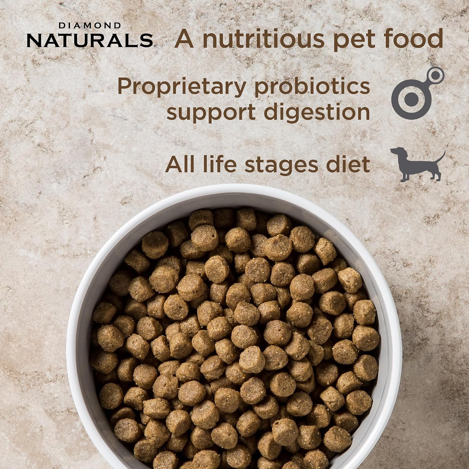 Diamond Naturals Adult Dry Dog Food, Lamb Meal & Rice, 40lb | Pasture Raised Lamb Protein | Omega Fatty Acids for Skin & Coat Health | Guaranteed Probiotics for Digestive Support