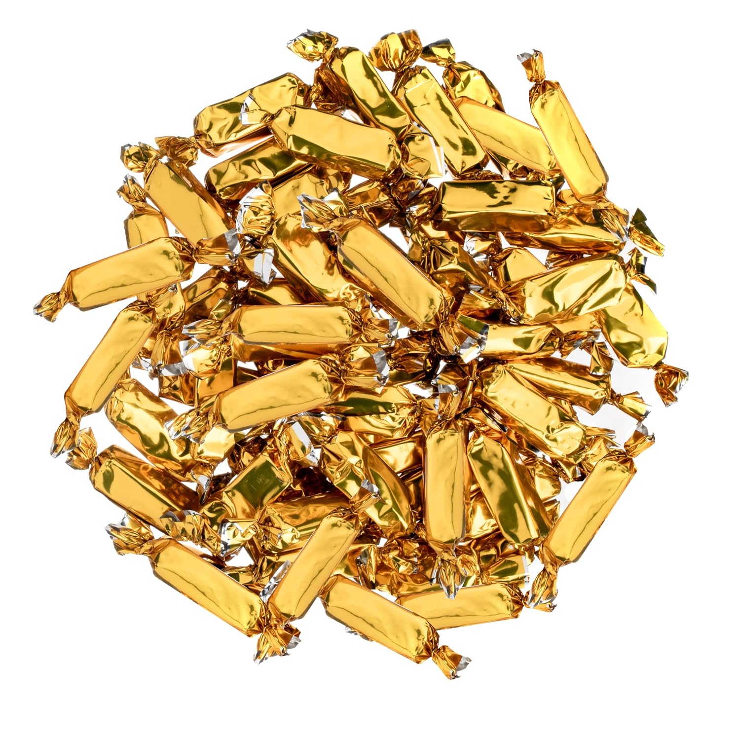 Candy Envy - Individually Wrapped Caramels - Gold Wrapper - 2 Pound Bulk Gold Candy
