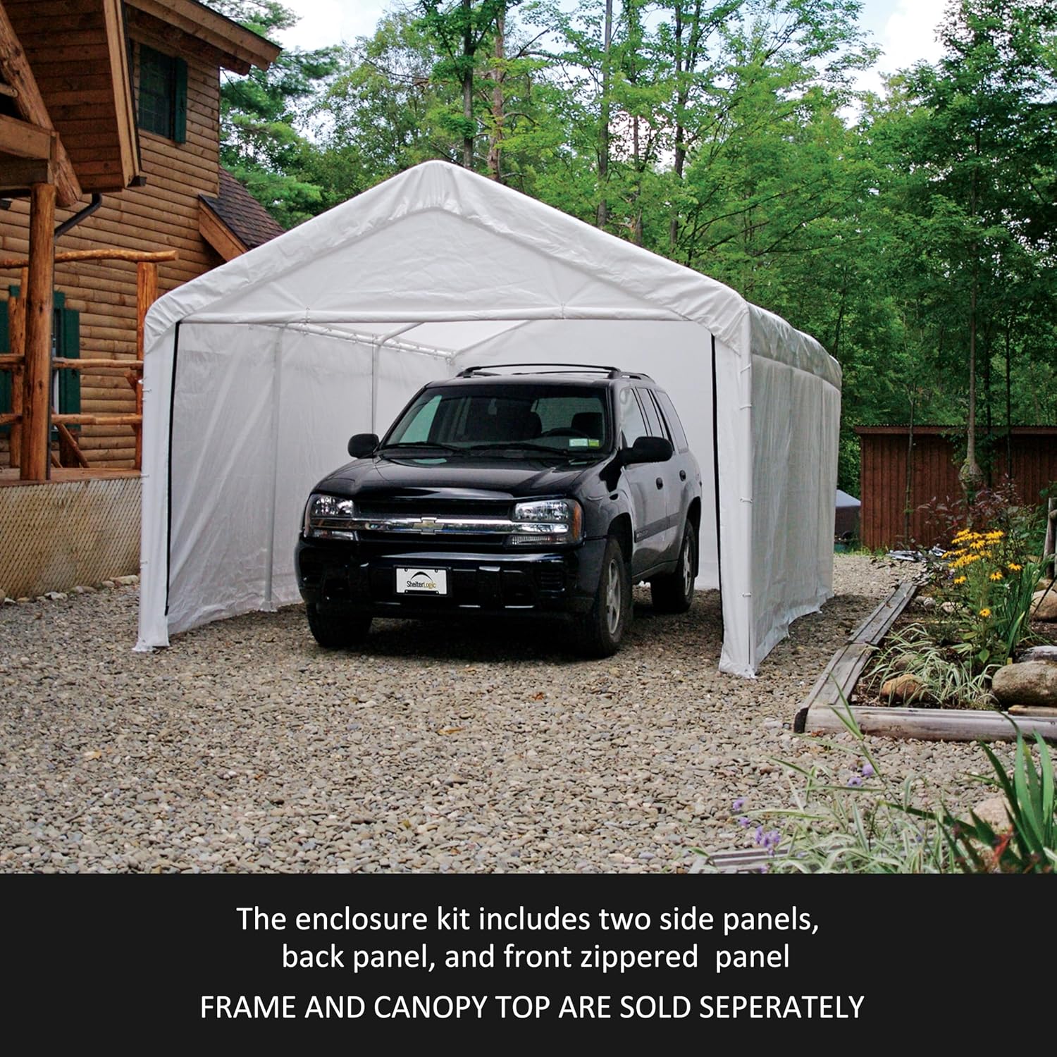 ShelterLogic SuperMax 12 x 20 x 1 ft White Canopy Enclosure Kit (Frame and Canopy Sold Separately)
