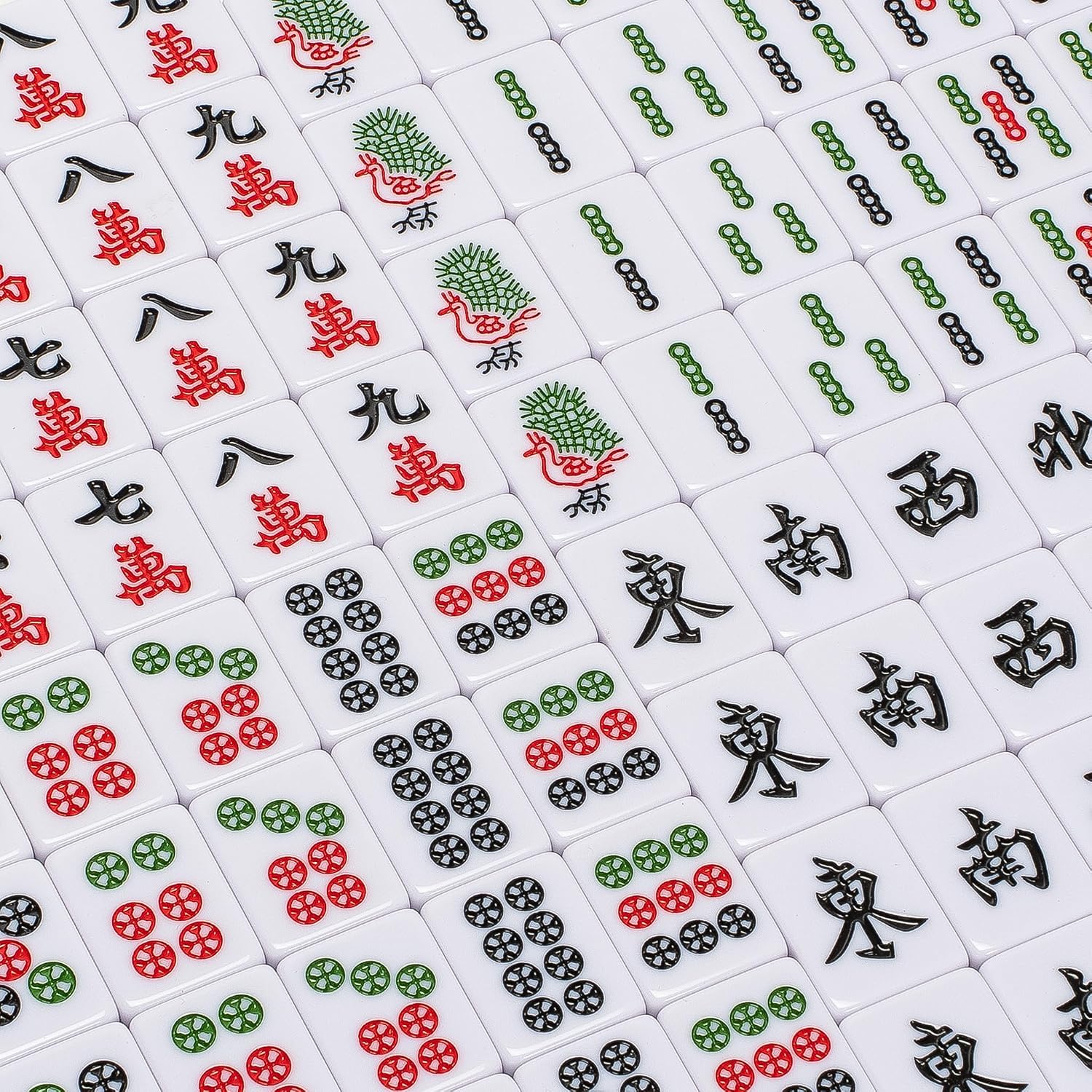 Yellow Mountain Imports Chinese Mahjong Set – Rouge Heritage – 146 Medium Tiles, Professional Set for Chinese-Style Play [中式麻將 專業套裝]
