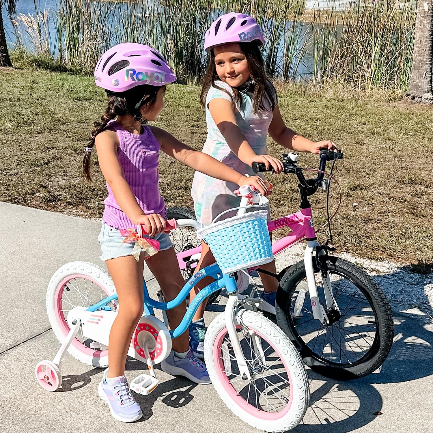 RoyalBaby Girls Bike Classic & EZ Kids Bike, Balance and Pedal Bicycle, 12 14 16 18 20 Inch Toddlers to Big Kids 3-10 Years