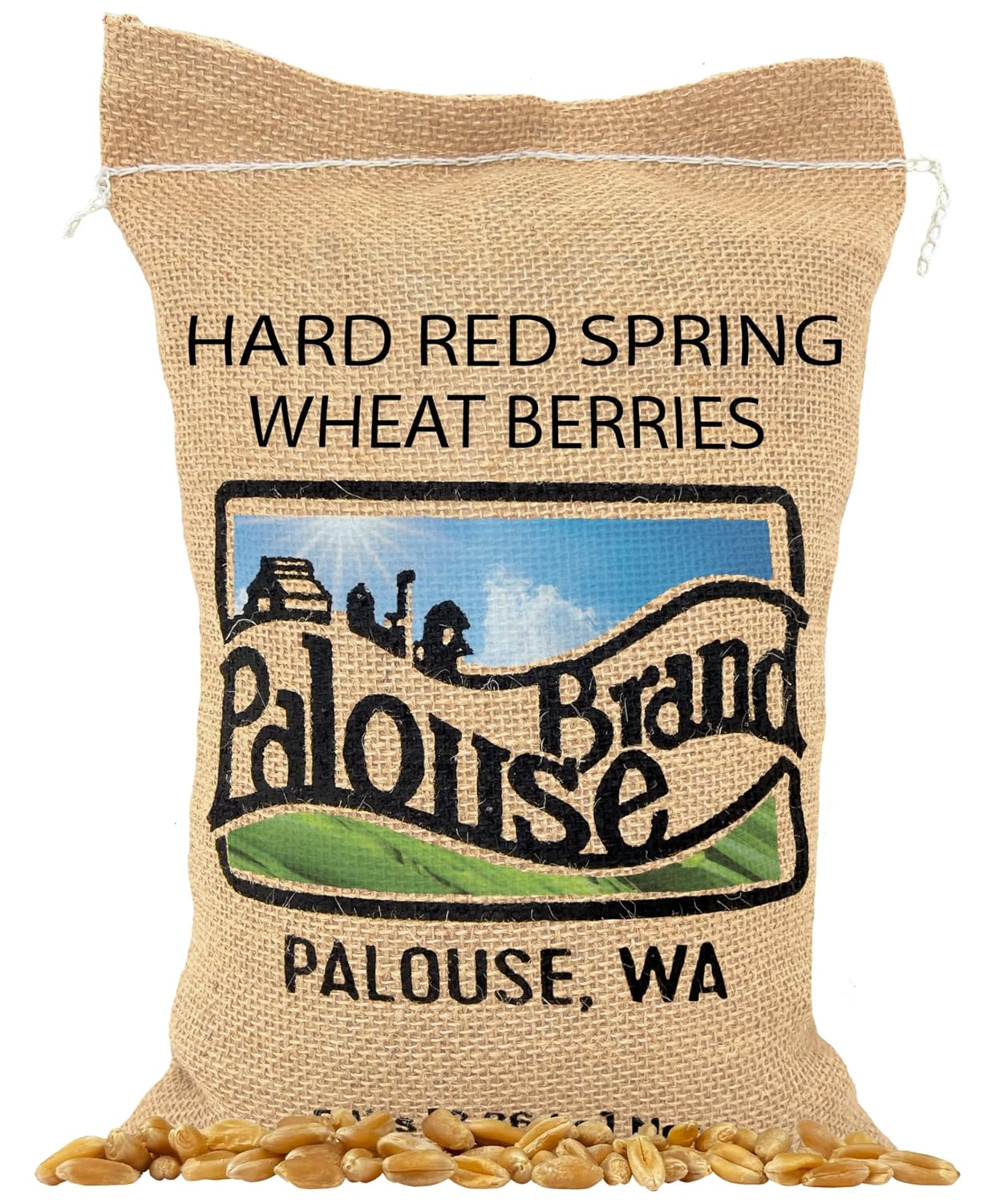 Palouse Brand Certified Glyphosate Residue Free Hard Red Spring Wheat Berries | 5 LBS | 100% Non-Irradiated | Certified Kosher Parve | USA Grown | Non-GMO Project Verified