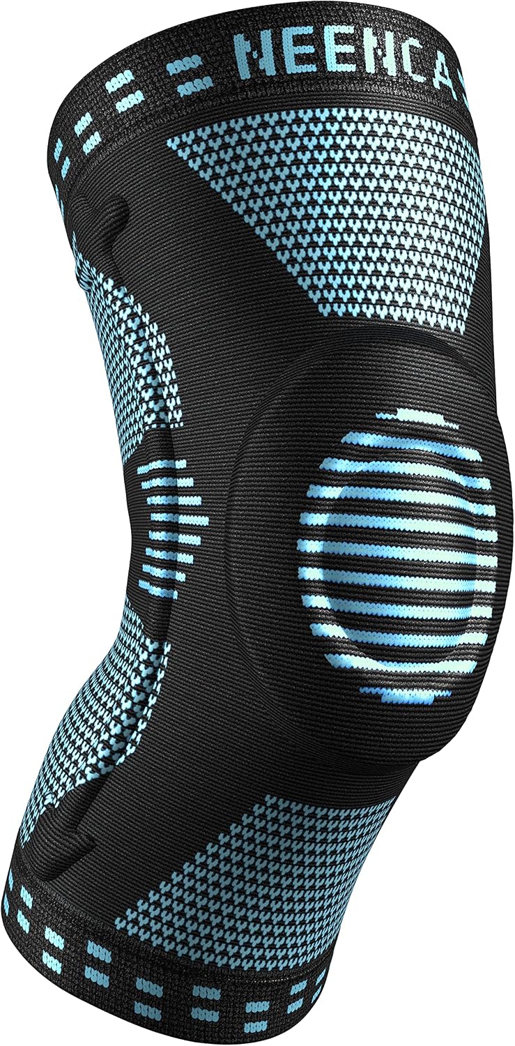 NEENCA Knee Braces for Knee Pain Relief, Compression Knee Sleeves with Patella Gel Pad & Side Stabilizers, Knee Support for Weightlifting, Running
